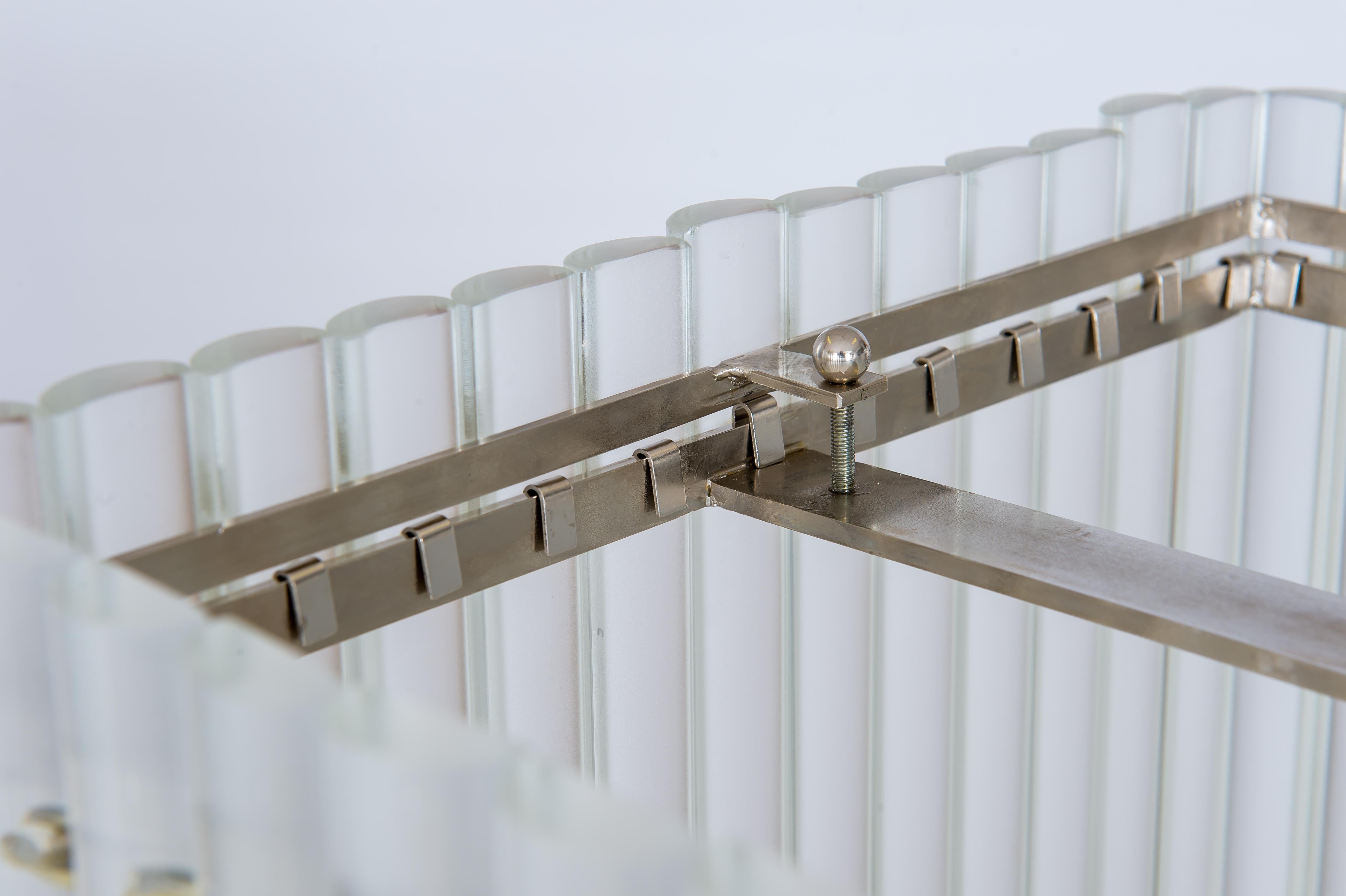 Lampadaire en verre de Murano : Classicisme postmoderne en cognac et cristal, Italie en vente 8