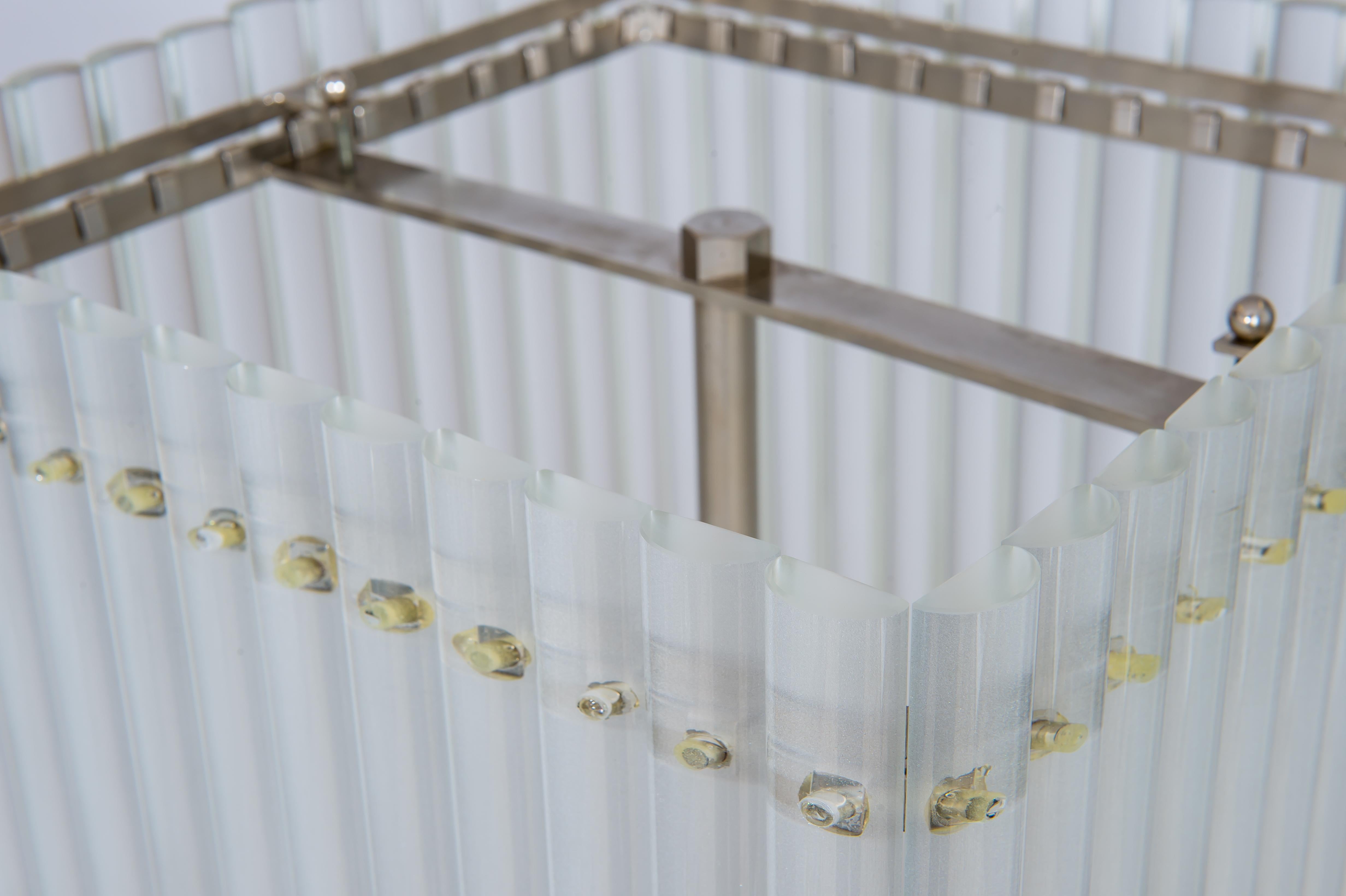 Lampadaire en verre de Murano : Classicisme postmoderne en cognac et cristal, Italie en vente 9