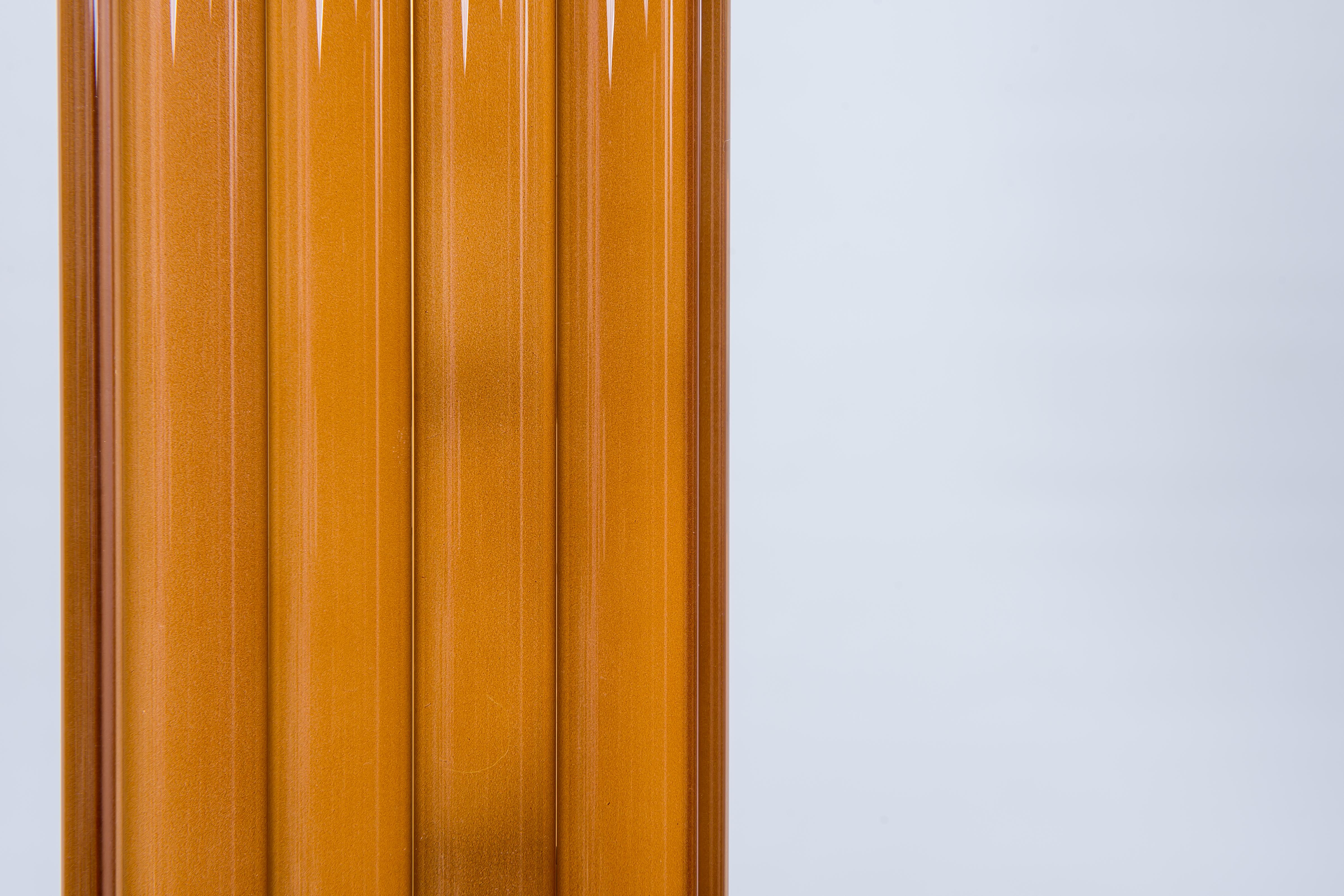 Fait main Lampadaire en verre de Murano : Classicisme postmoderne en cognac et cristal, Italie en vente