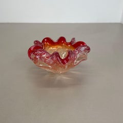 Murano Glass "Floral" Bowl Element Shell Ashtray by Barovier + Toso, Italy, 1970