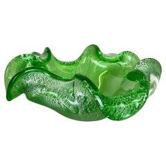 Retro Murano Glass "Floral" Bowl Element Shell Ashtray by Barovier + Toso, Italy, 1970