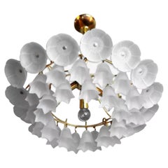 Murano Glass Floral Chandelier, Italy, 1970s