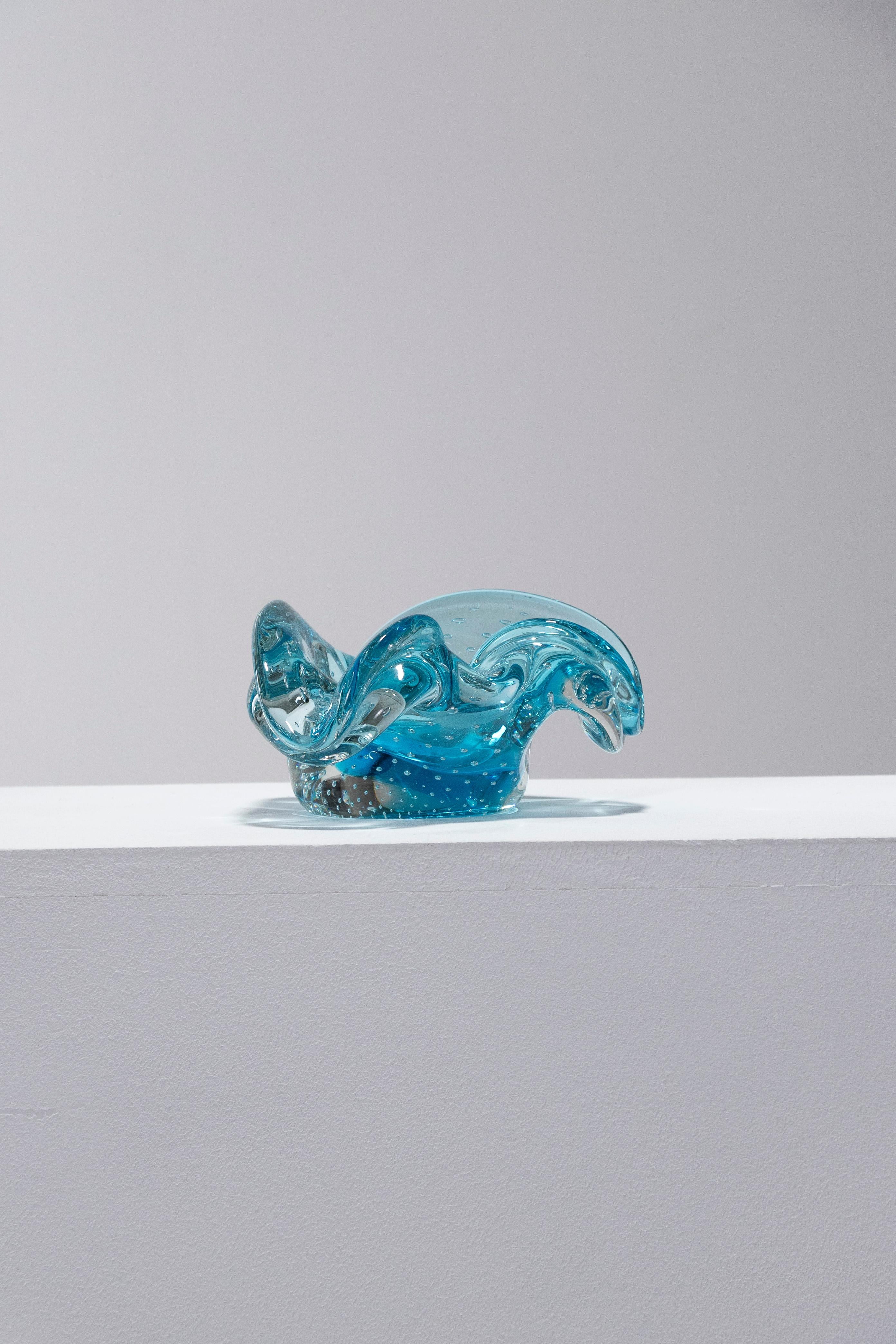 Cenicero flor de cristal de Murano, años 60 Vidrio
