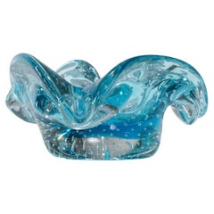 Cenicero flor de cristal de Murano, años 60