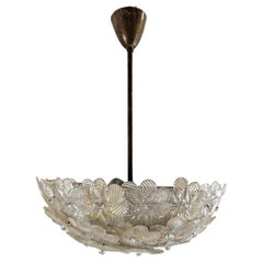 Murano Glass Flower Basket Chandelier by Barovier & Toso, Italy