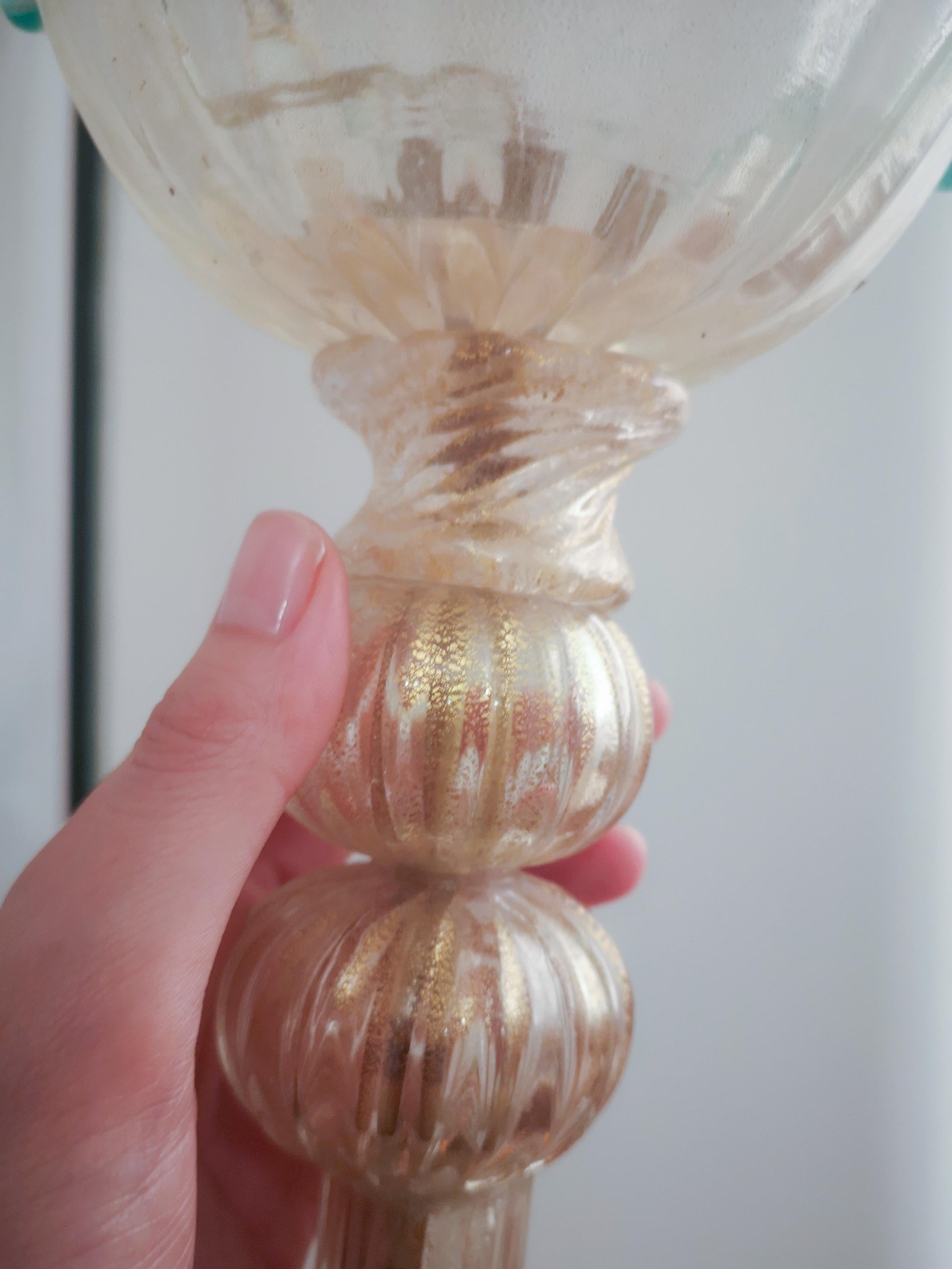 Murano Glass Flower Ceiling Lamp by Barovier & Toso, 1950s For Sale 7