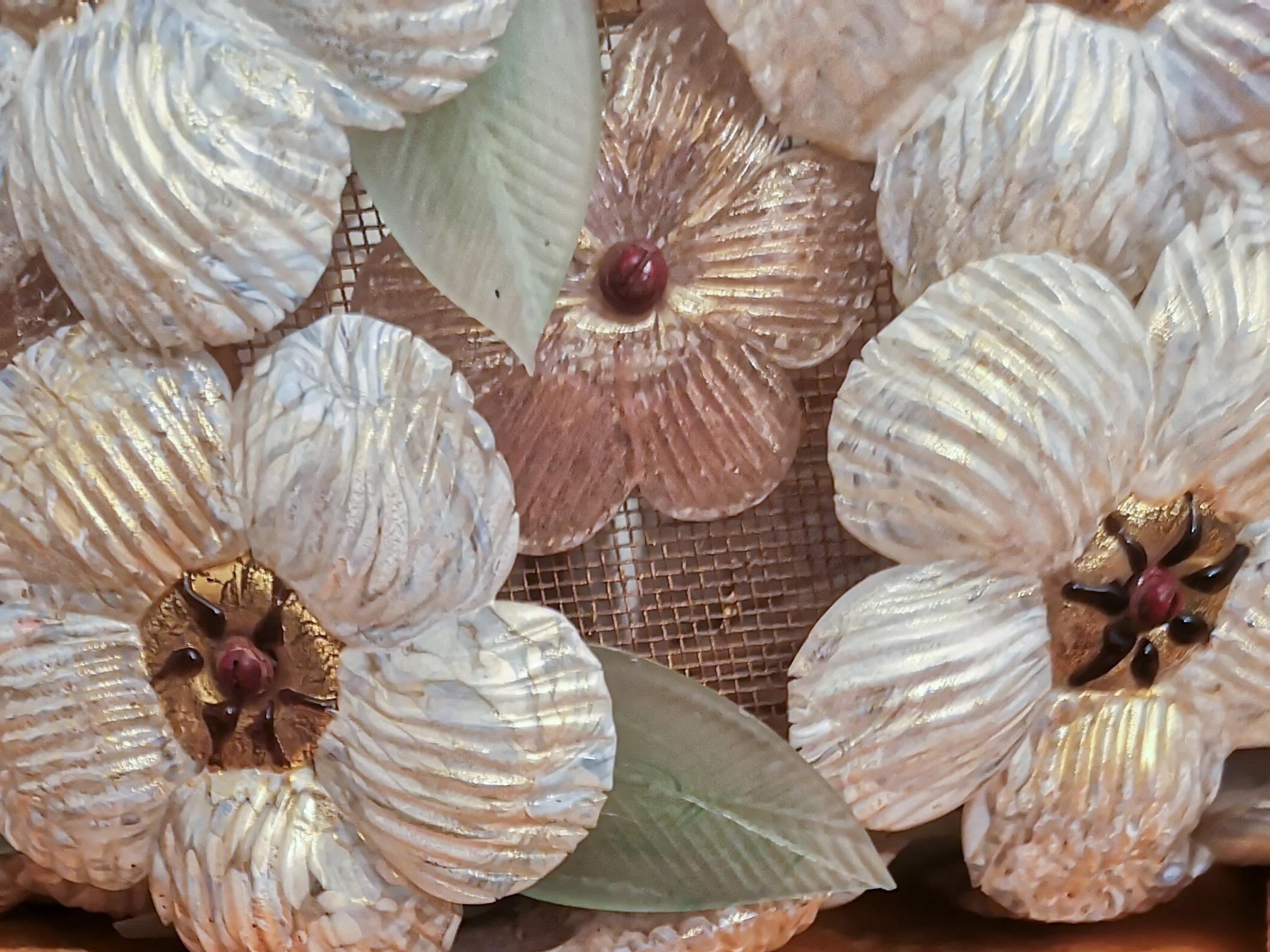 20ième siècle Murano Glass Flower Ceiling Lamp by Barovier & Toso, 1950s en vente