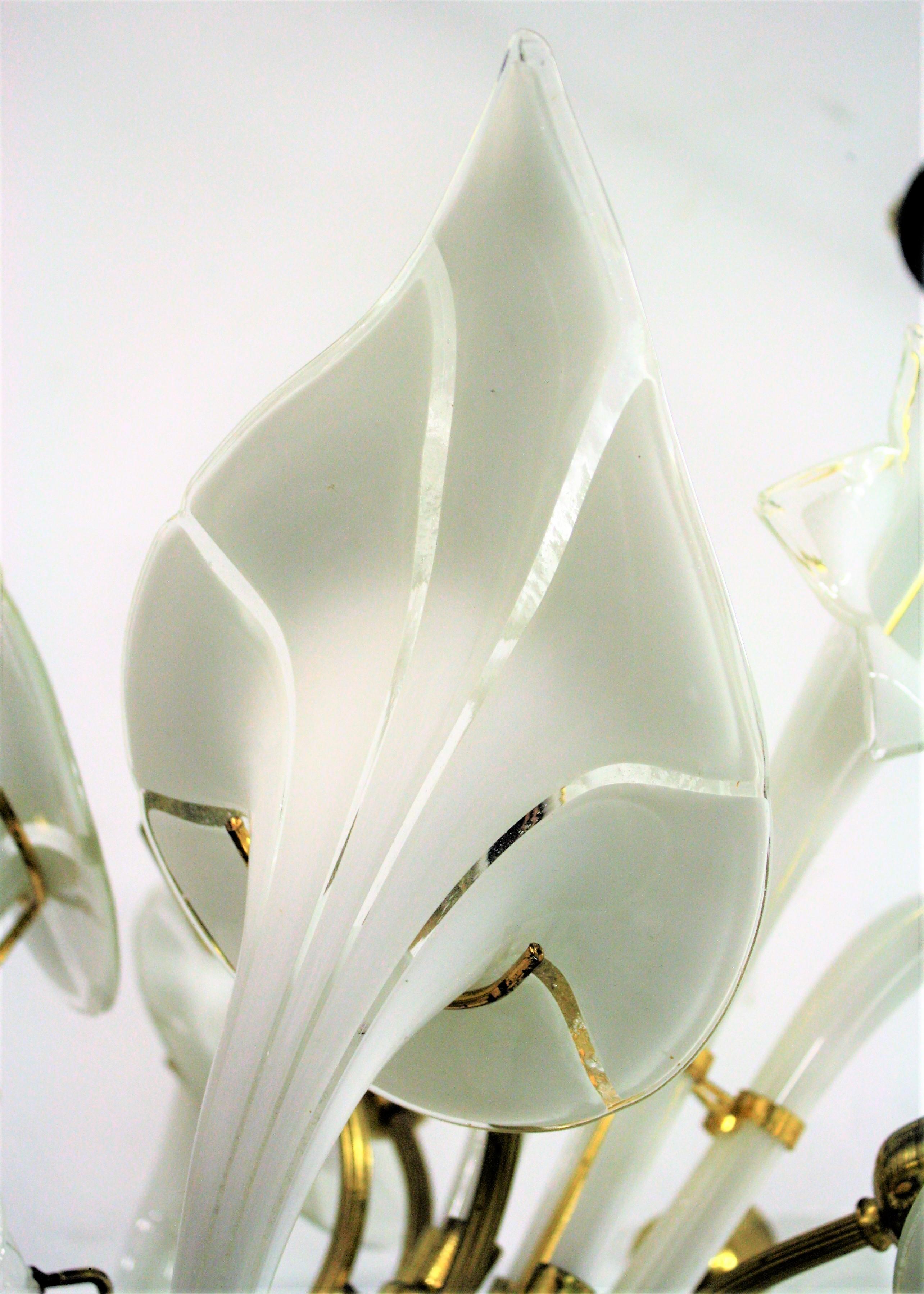 Murano Glass Flower Chandelier, 1960s 1