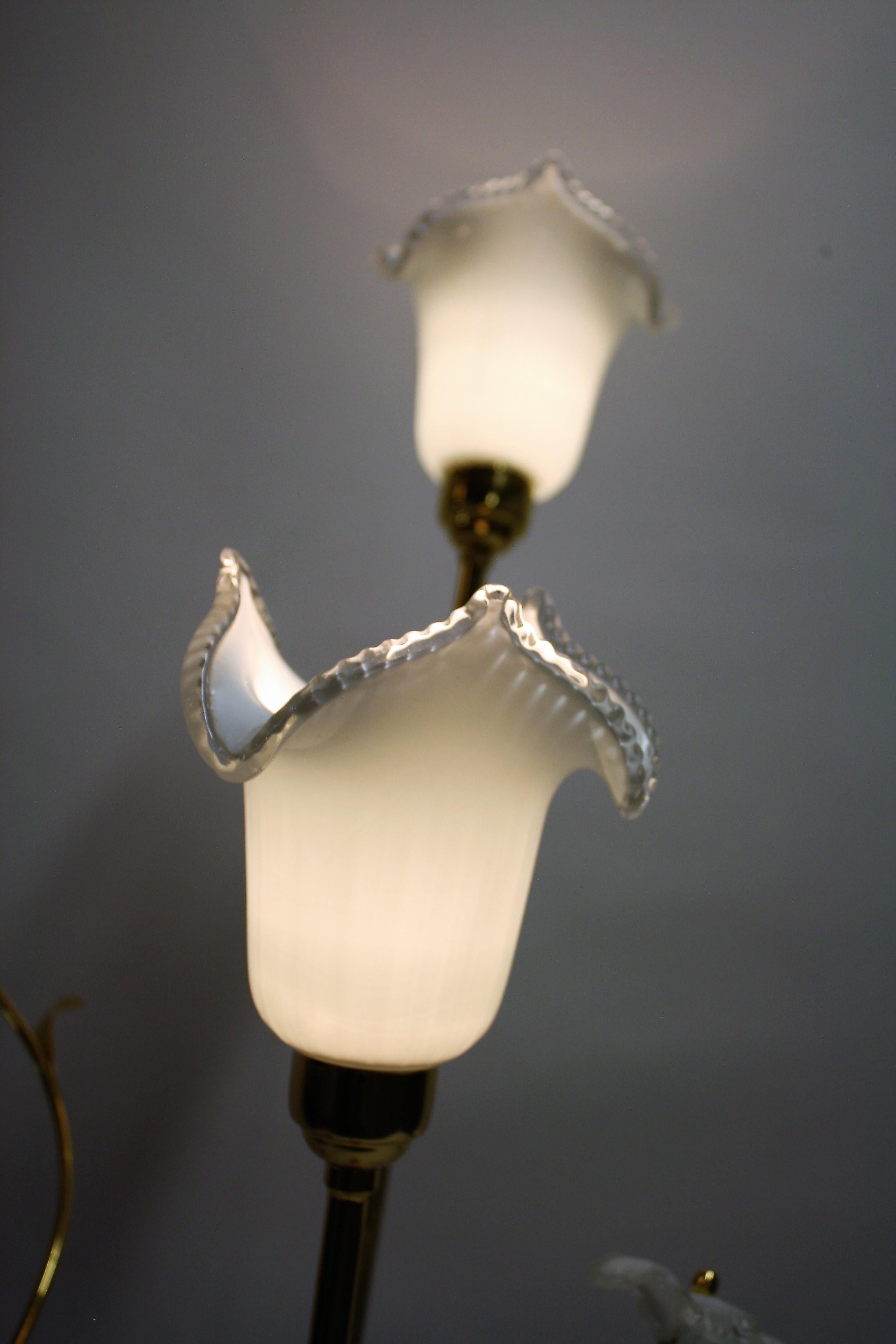 Muranoglas-Blumen-Stehlampe:: 1980er Jahre 3