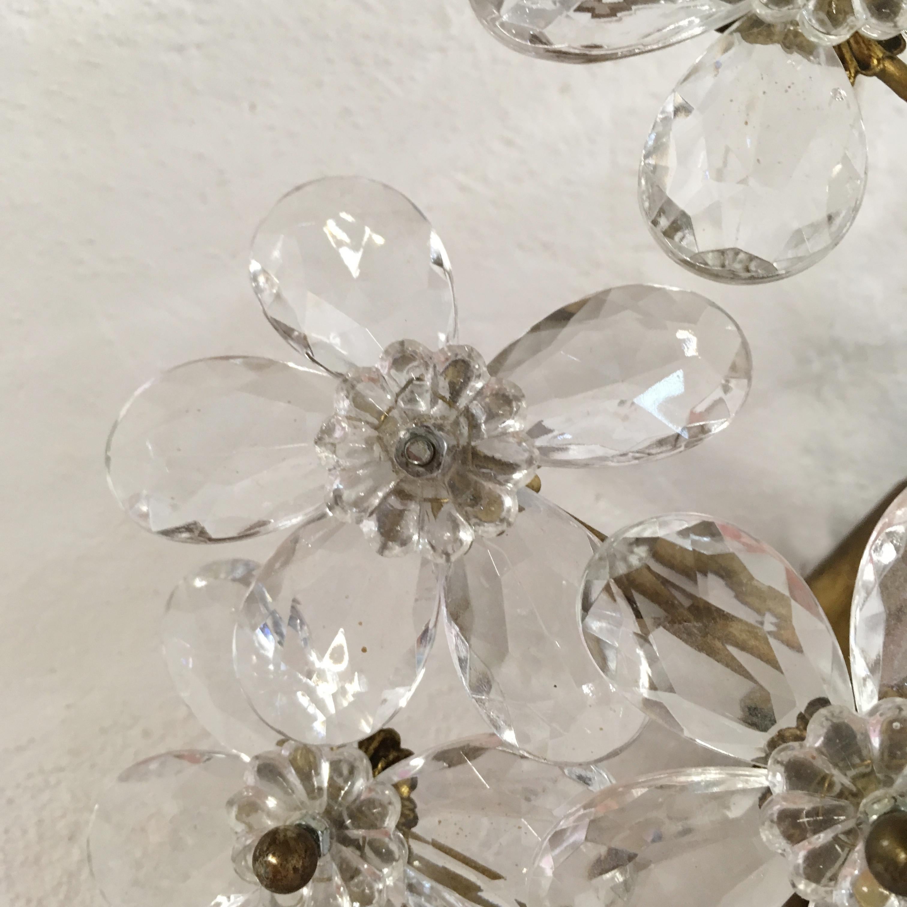 Murano Glass Flower Flush Light, 1960s, Italy 4