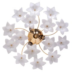 Murano Glass flower flush mount 1980s Italy
