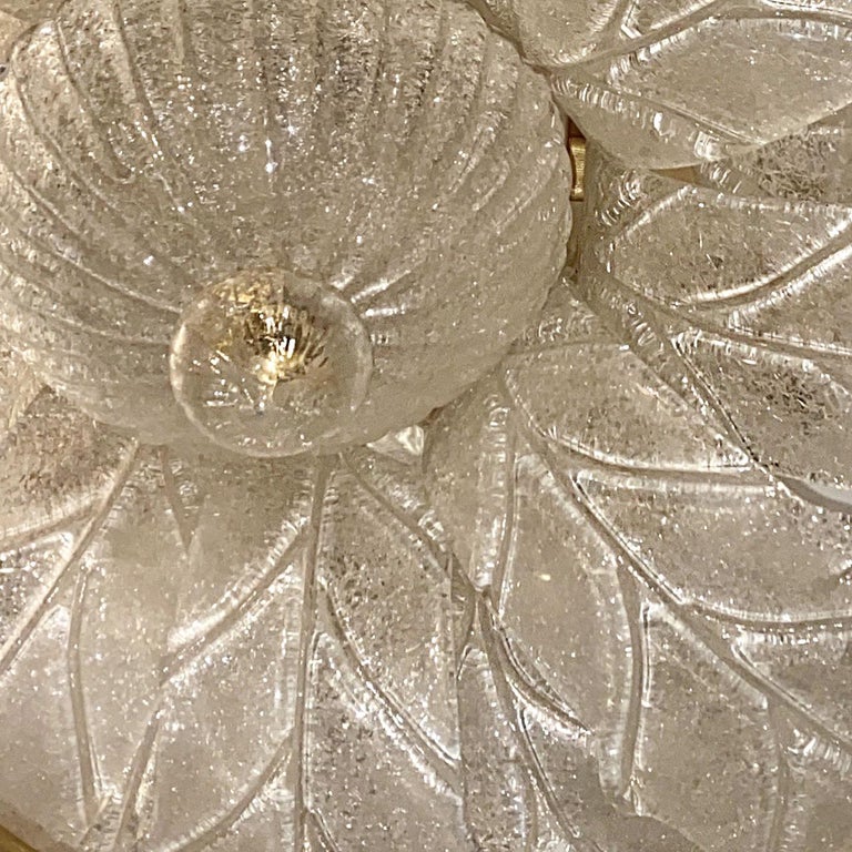 Murano Glass Flower Light Fixture For Sale at 1stDibs