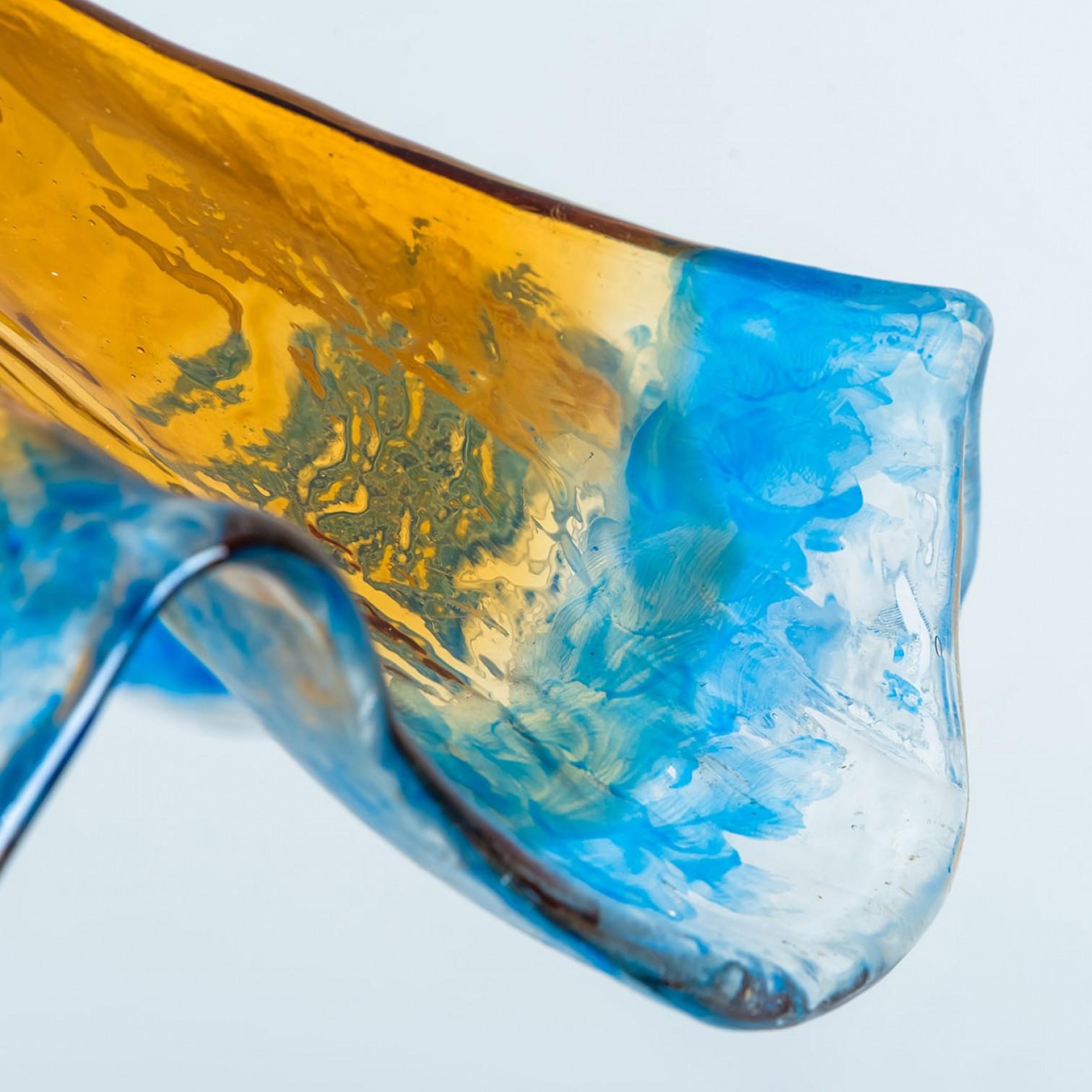 Altro Lampada a sospensione a forma di fiore in vetro di Murano di Mazzega Light, 1970 in vendita