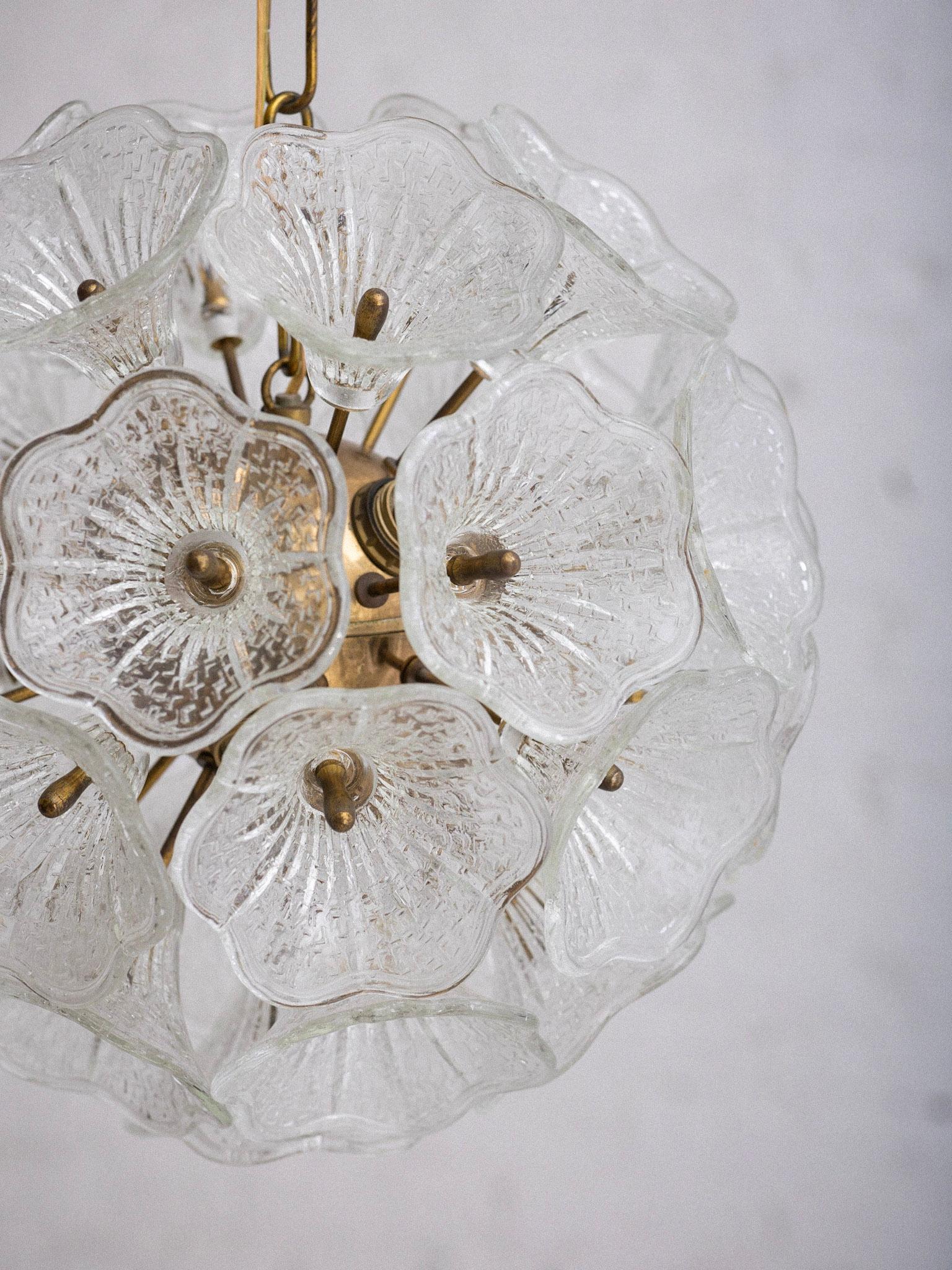 Murano Glass Flower Sputnik Chandelier Attributed to Paolo Venini for VeArt 4