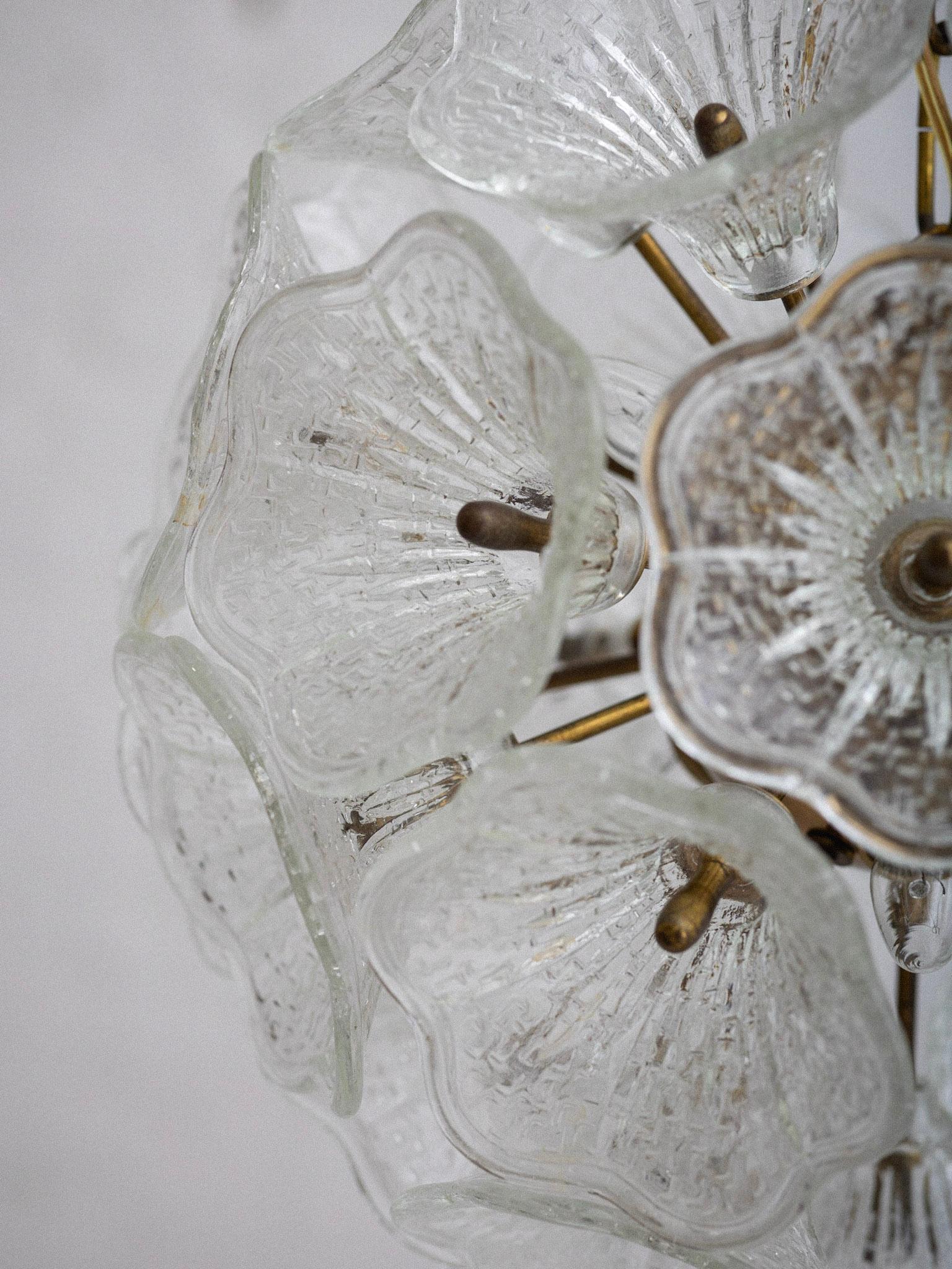 Murano Glass Flower Sputnik Chandelier Attributed to Paolo Venini for VeArt 1