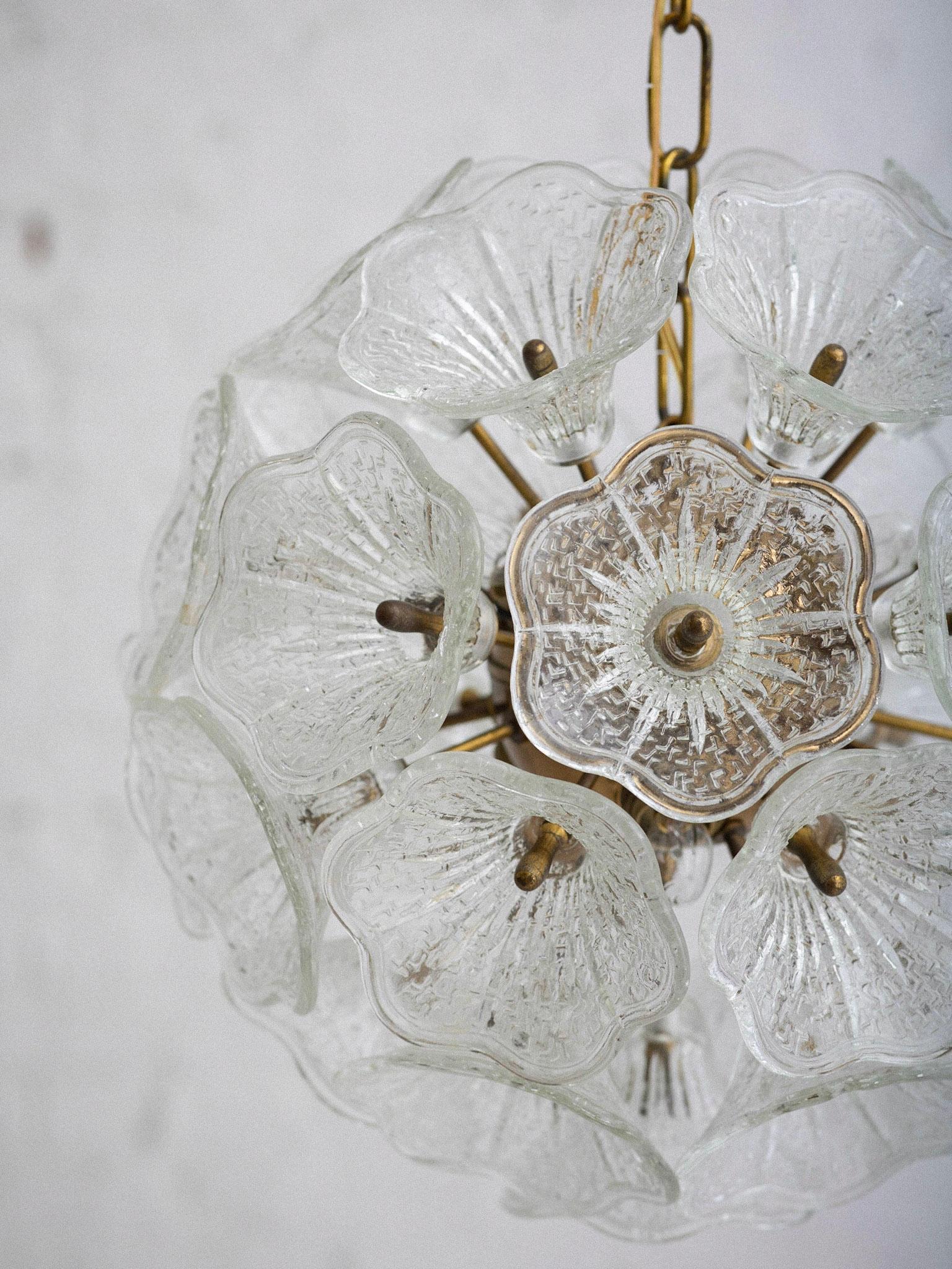 Murano Glass Flower Sputnik Chandelier Attributed to Paolo Venini for VeArt 2