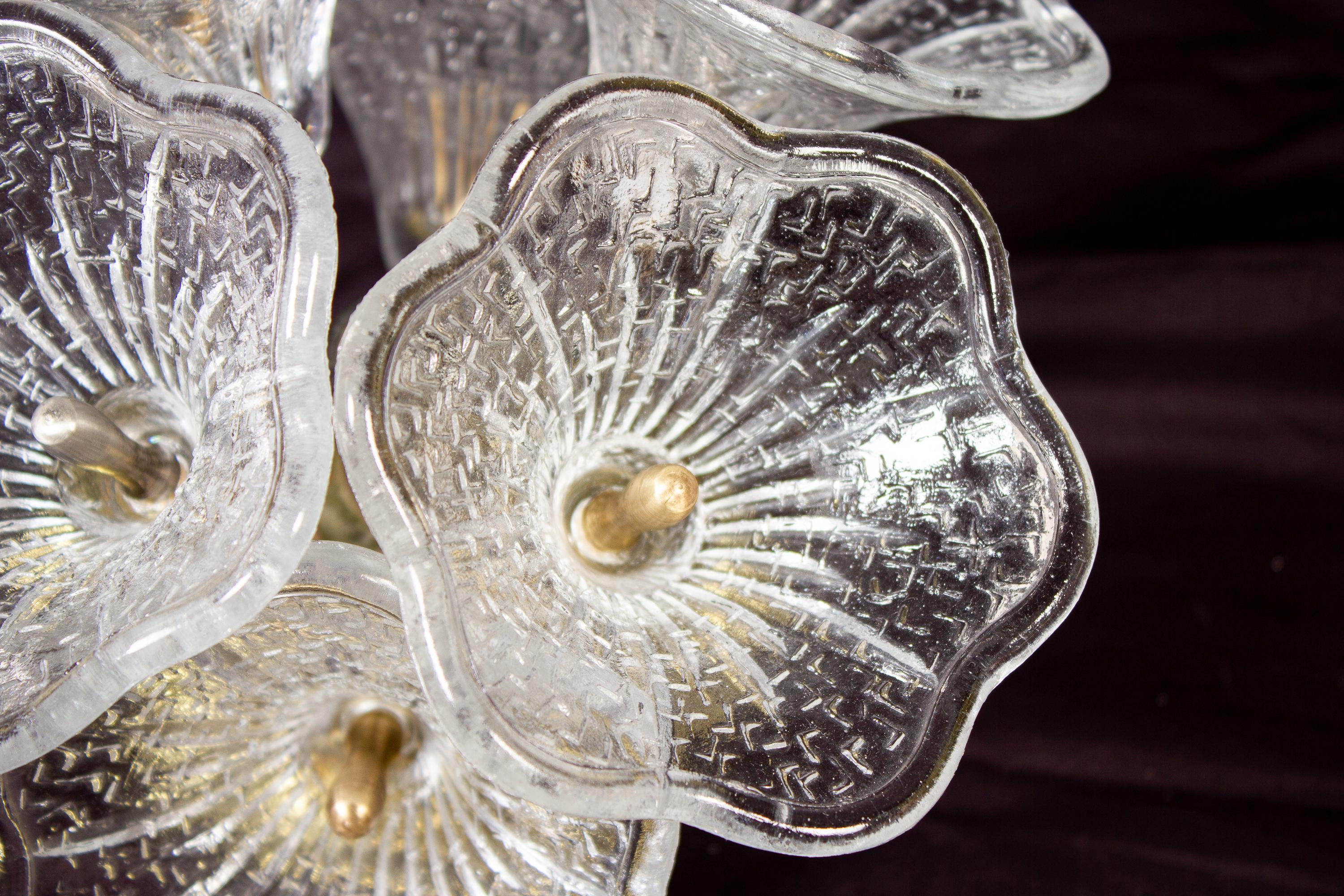 Murano Glass Flower Sputnik Chandelier  by Venini for VeArt, Italy, 1960s For Sale 10