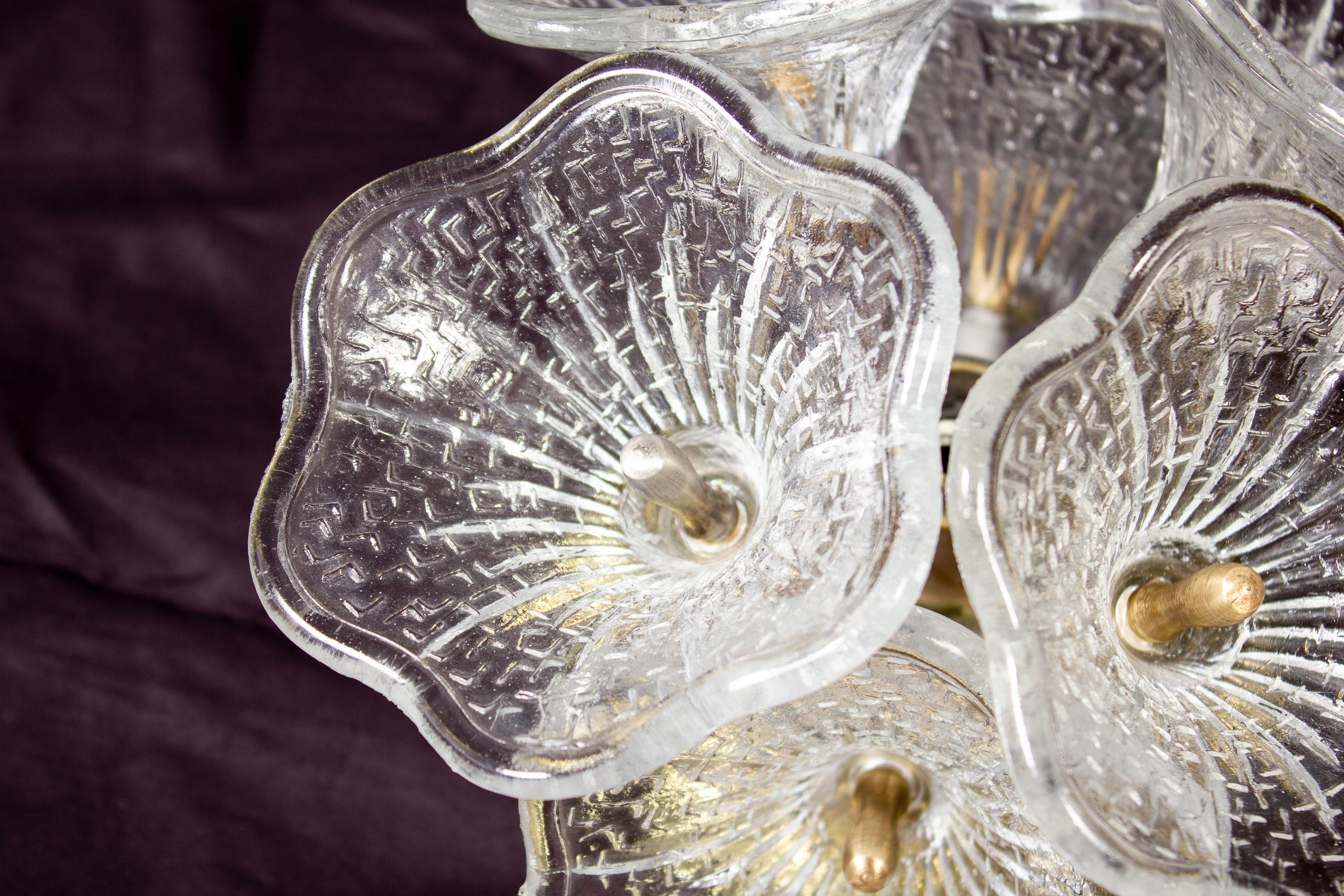 Murano Glass Flower Sputnik Chandelier  by Venini for VeArt, Italy, 1960s For Sale 11