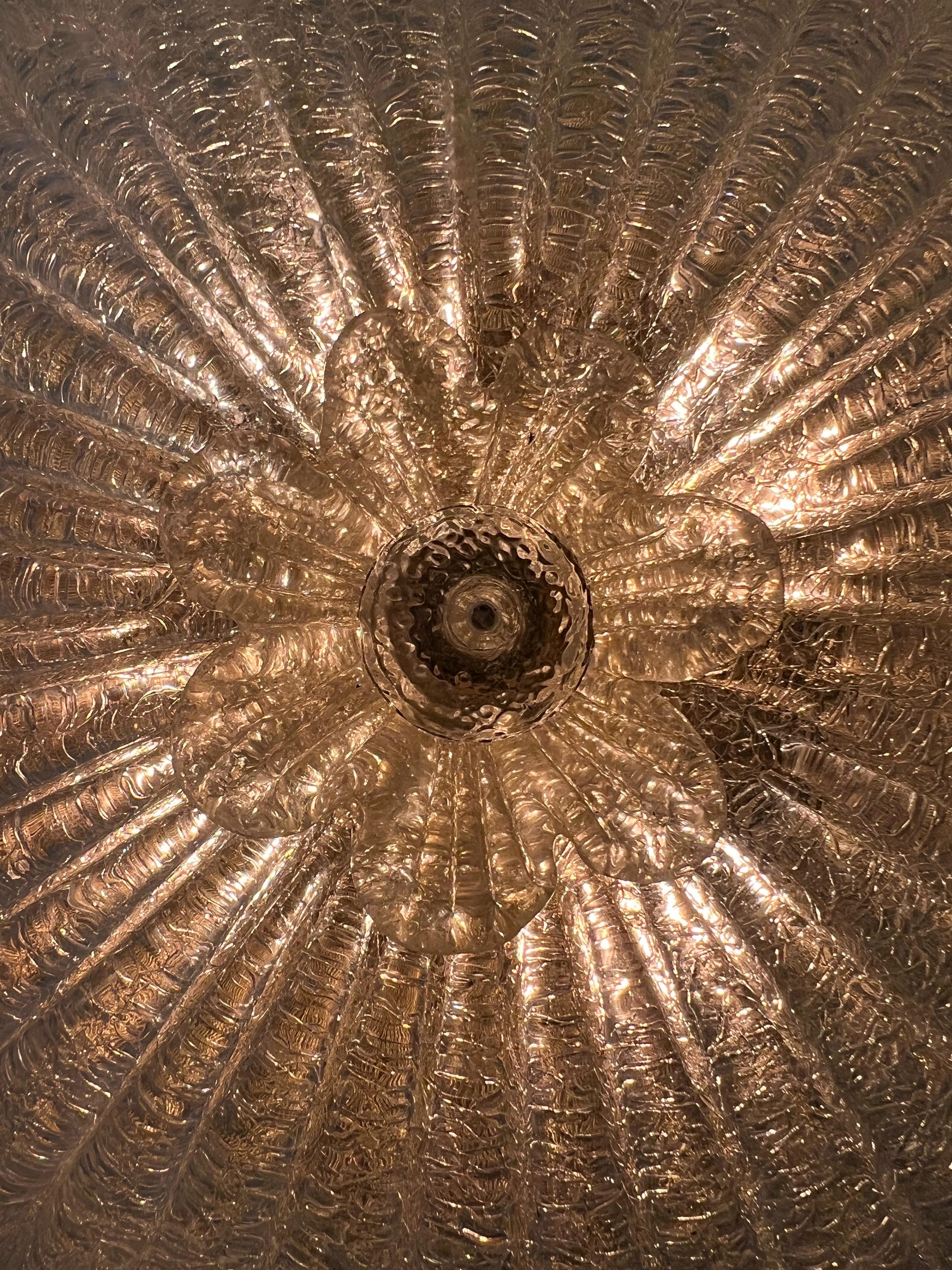 XX secolo Lampada da incasso in vetro di Murano 1970 in vendita
