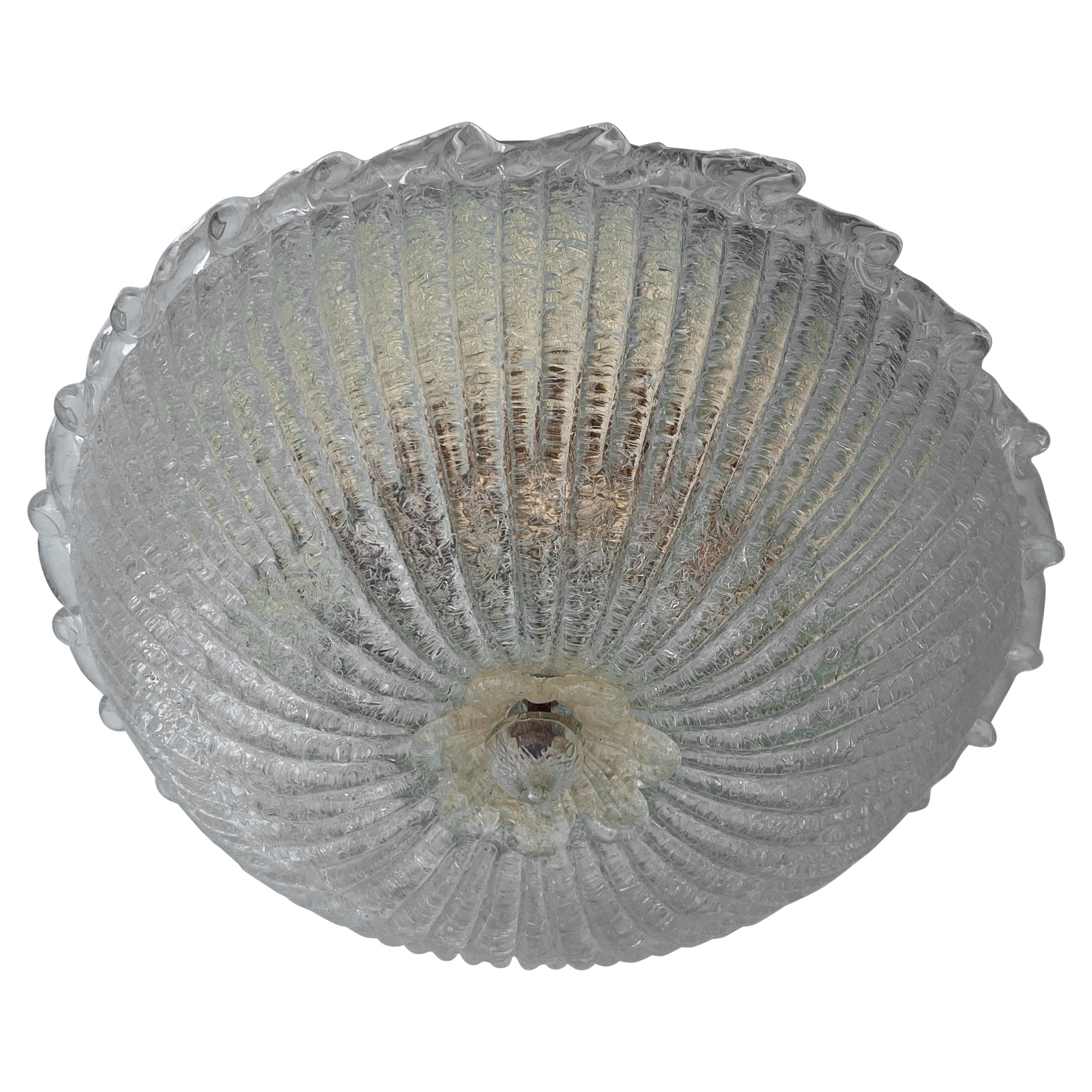 Lampada da incasso in vetro di Murano 1970 in vendita