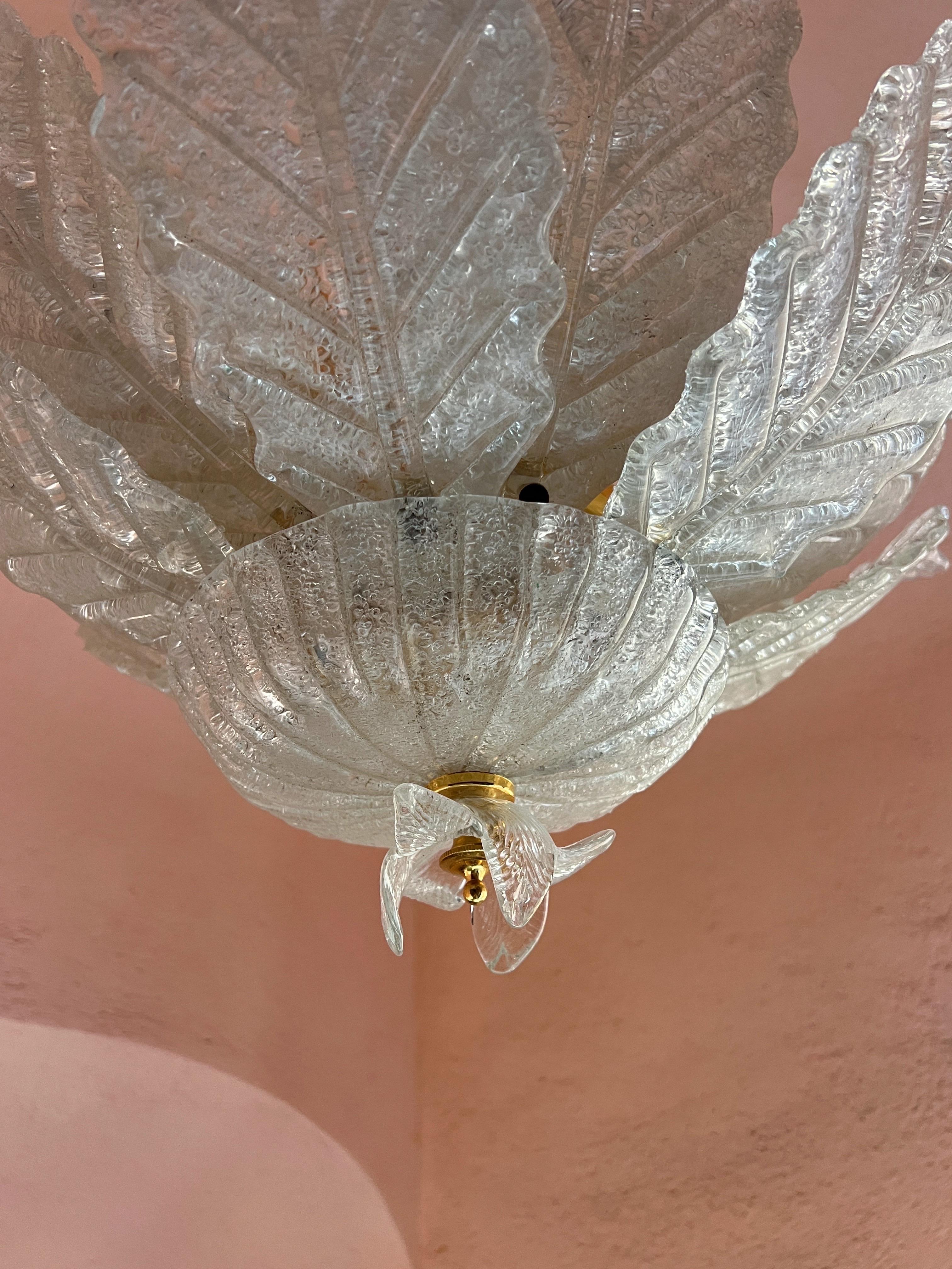 Empotrable de cristal de Murano de Barovier & Toso Moderno de mediados de siglo Italia Años 80 Italiano en venta