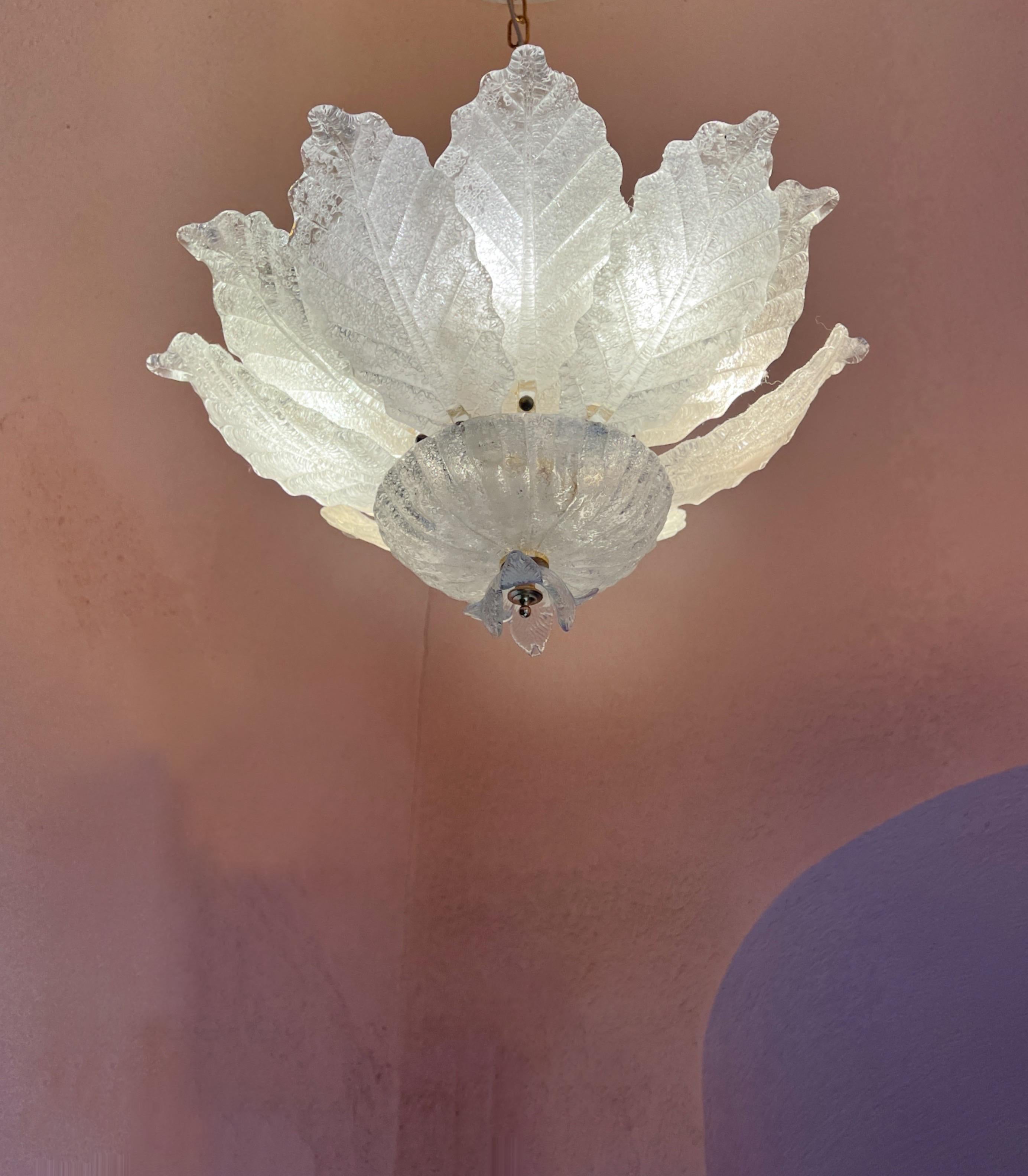 Empotrable de cristal de Murano de Barovier & Toso Moderno de mediados de siglo Italia Años 80 en venta 1