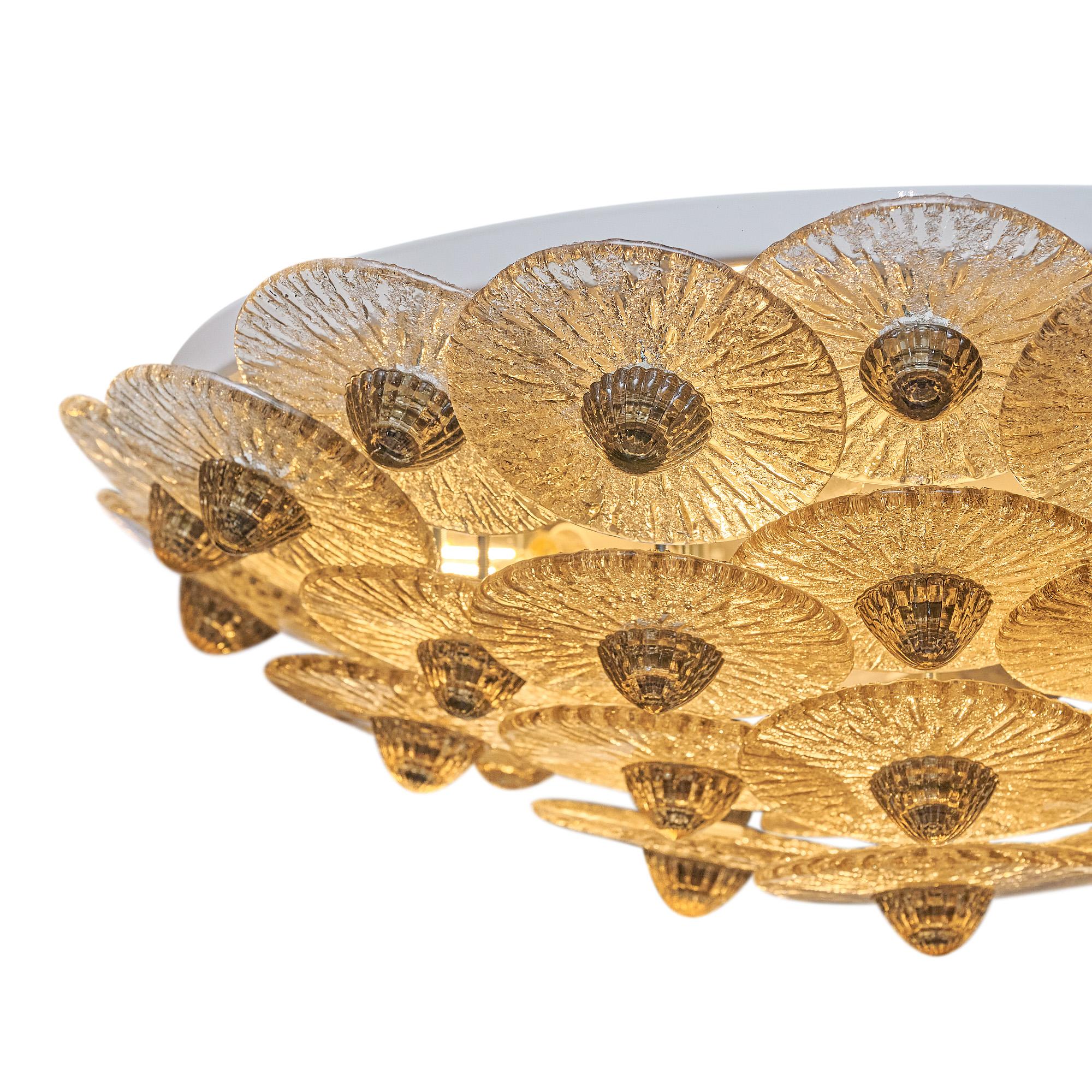 Italiano Lampada da incasso in vetro di Murano di Carlo Nason in vendita