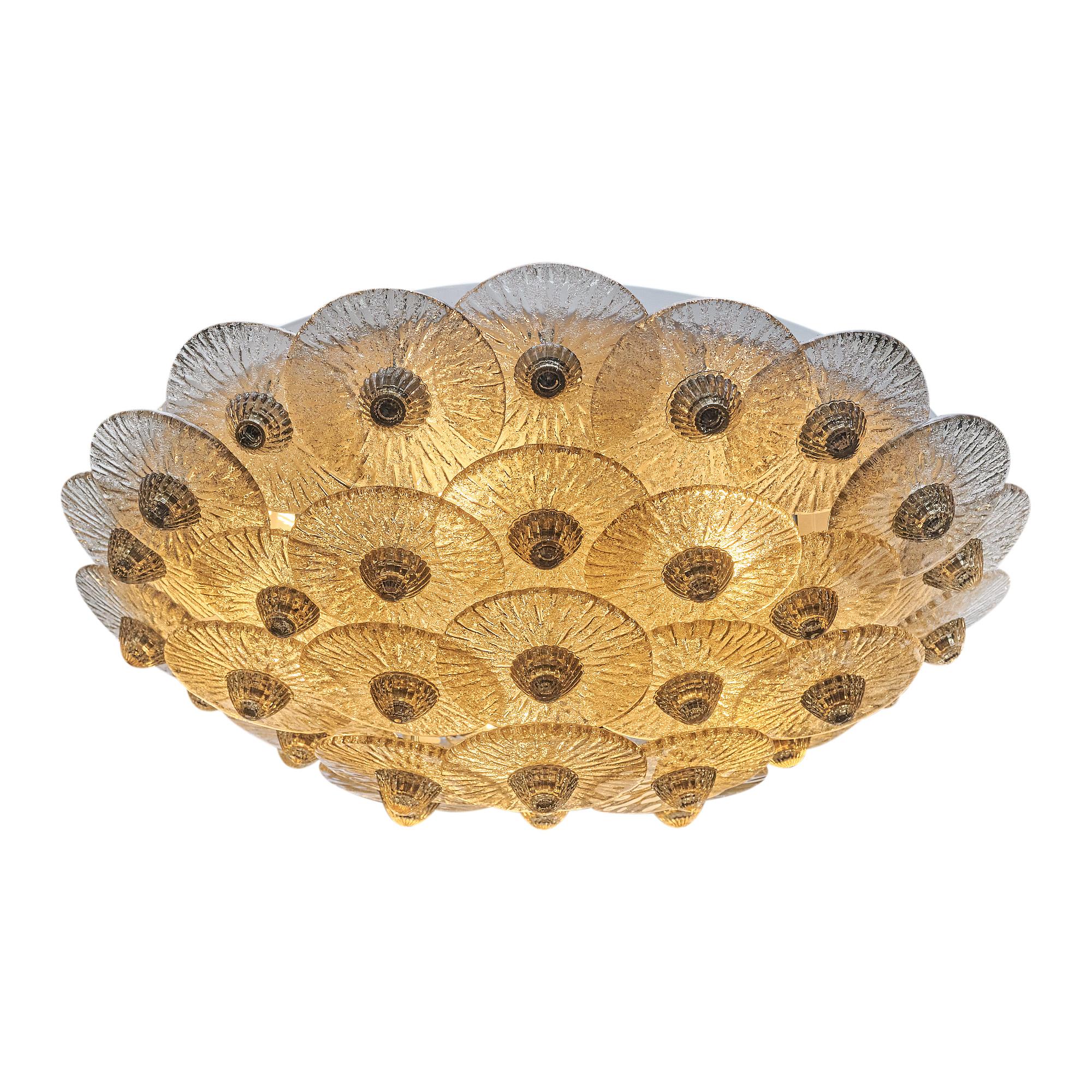 Lampada da incasso in vetro di Murano di Carlo Nason in vendita 1