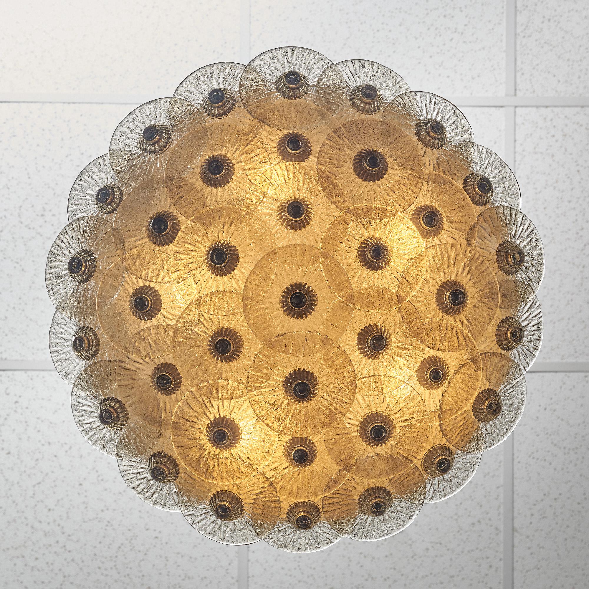 Lampada da incasso in vetro di Murano di Carlo Nason in vendita 2