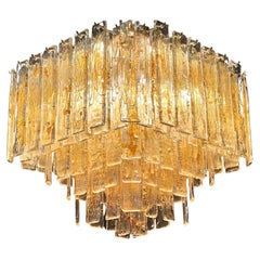 Murano Glass Flush Mount by Venini or Mazzega, circa 1960s