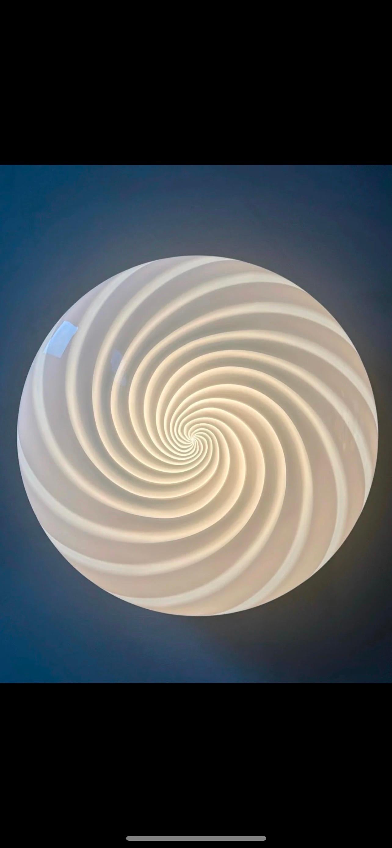 italien Monture affleurante en verre de Murano par Vetri 40cm, Italie, fin des années 1970 en vente