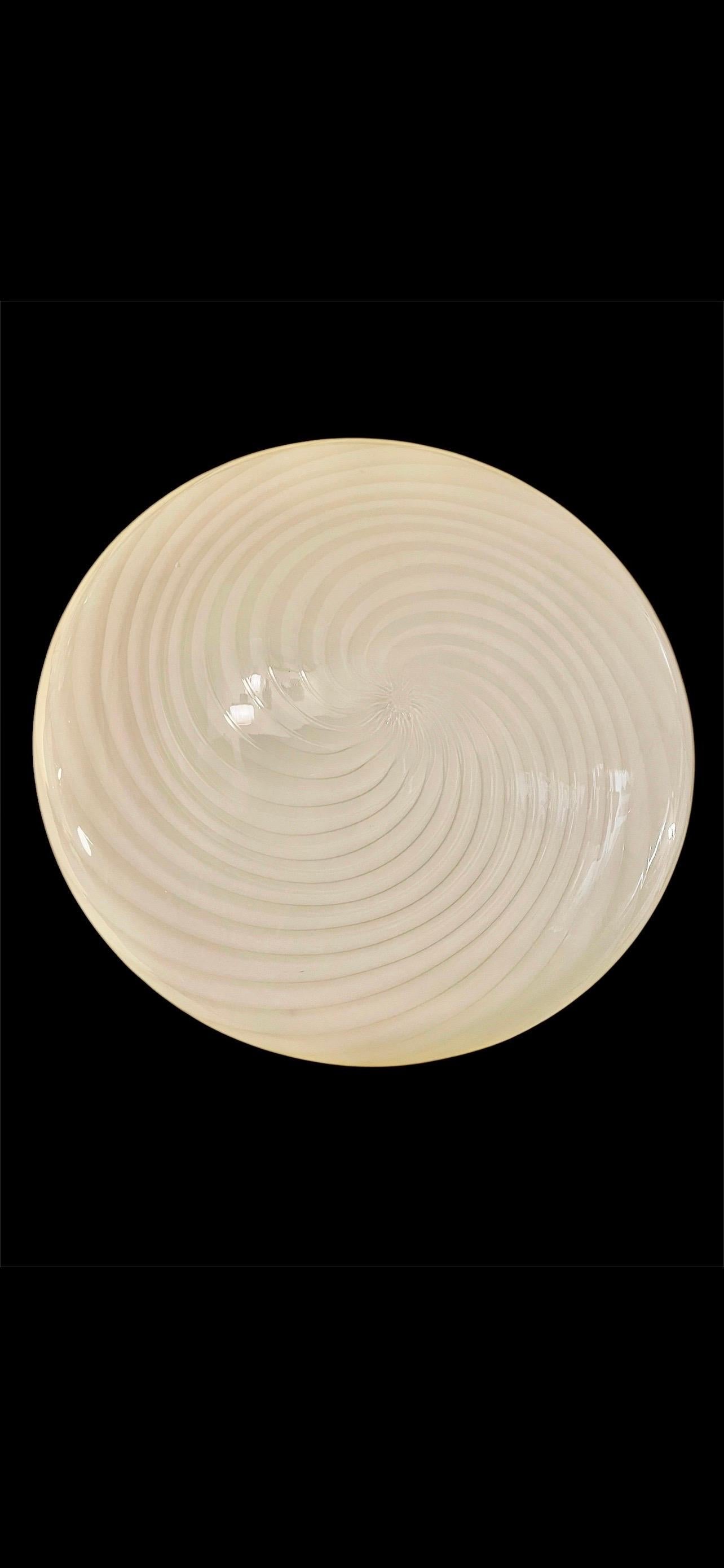 Fin du 20e siècle Monture affleurante en verre de Murano par Vetri 40cm, Italie, fin des années 1970 en vente