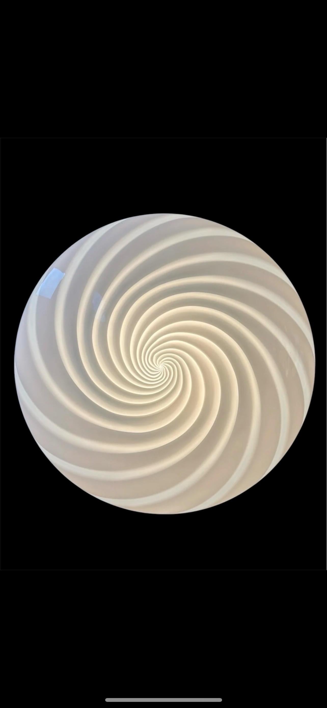 Empotrable de cristal de Murano de Vetri 40cm, Italia, finales de los 70 Vidrio artístico