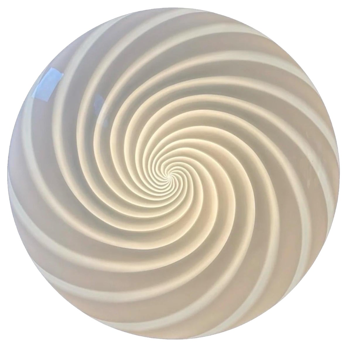 Monture affleurante en verre de Murano par Vetri 40cm, Italie, fin des années 1970