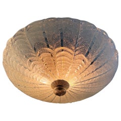 Murano glass flush mount ca 1980 Italy attributed to Barovier&Toso