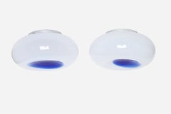 Murano Glass Flush Mount Light, Mid-Century Modern, Italy, 1960s