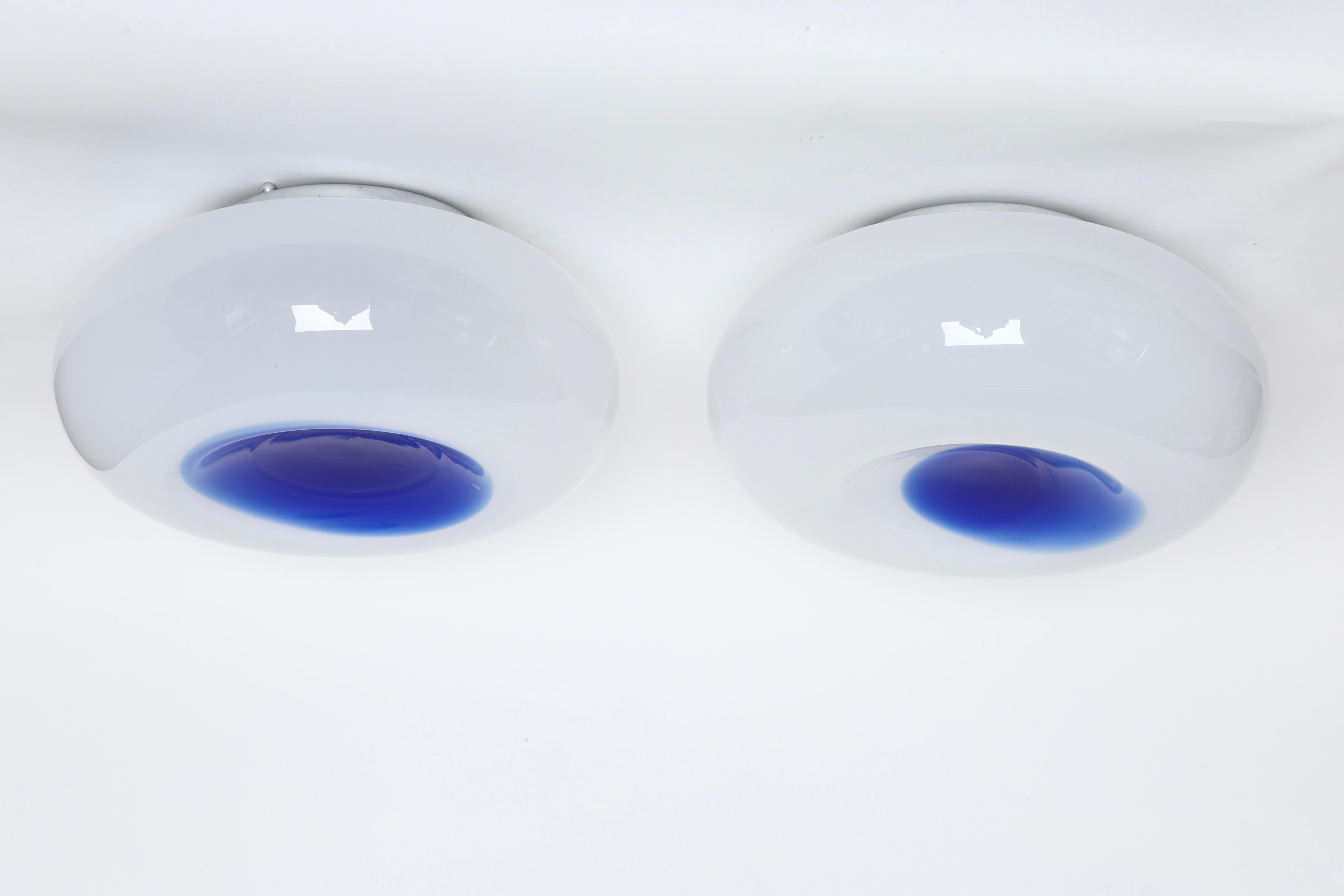 Plafonnier à encastrer en verre de Murano, Italie vers les années 1960 Bon état - En vente à Brooklyn, NY