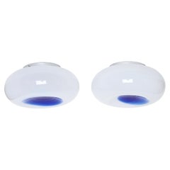 Murano glass flush mount ceiling light, Italy circa 1960s
