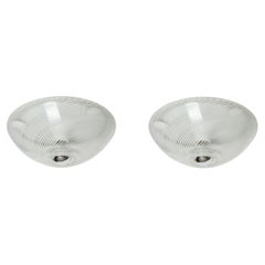 Murano Glass Flush Mount Ceiling or Wall Light, a Pair