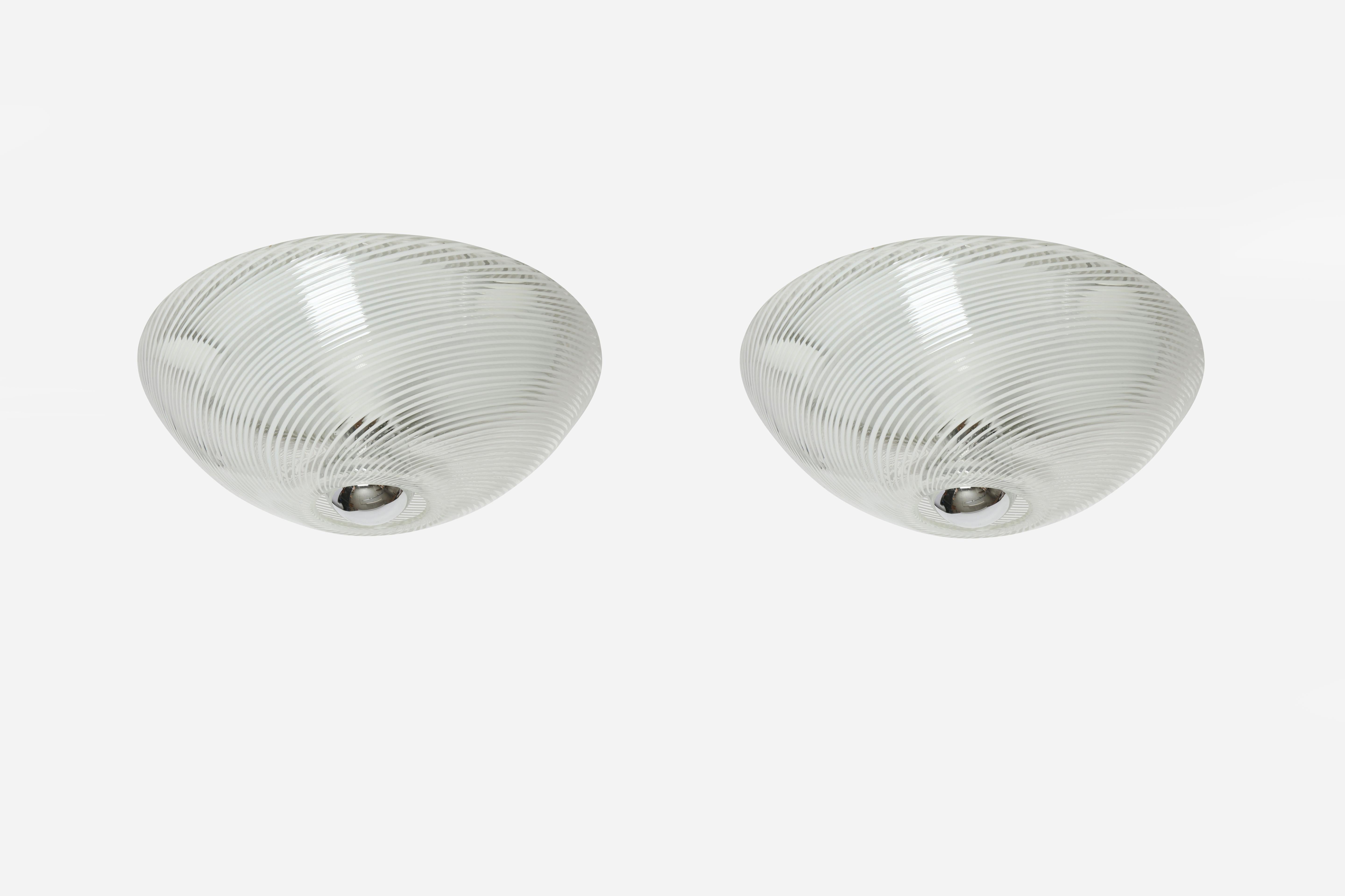 Mid-Century Modern Plafonniers ou appliques en verre de Murano, Italie vers 1960 en vente
