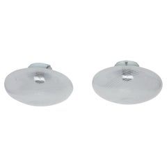 Vintage Murano Glass Flush Mount Ceiling or Wall lights, set of 2