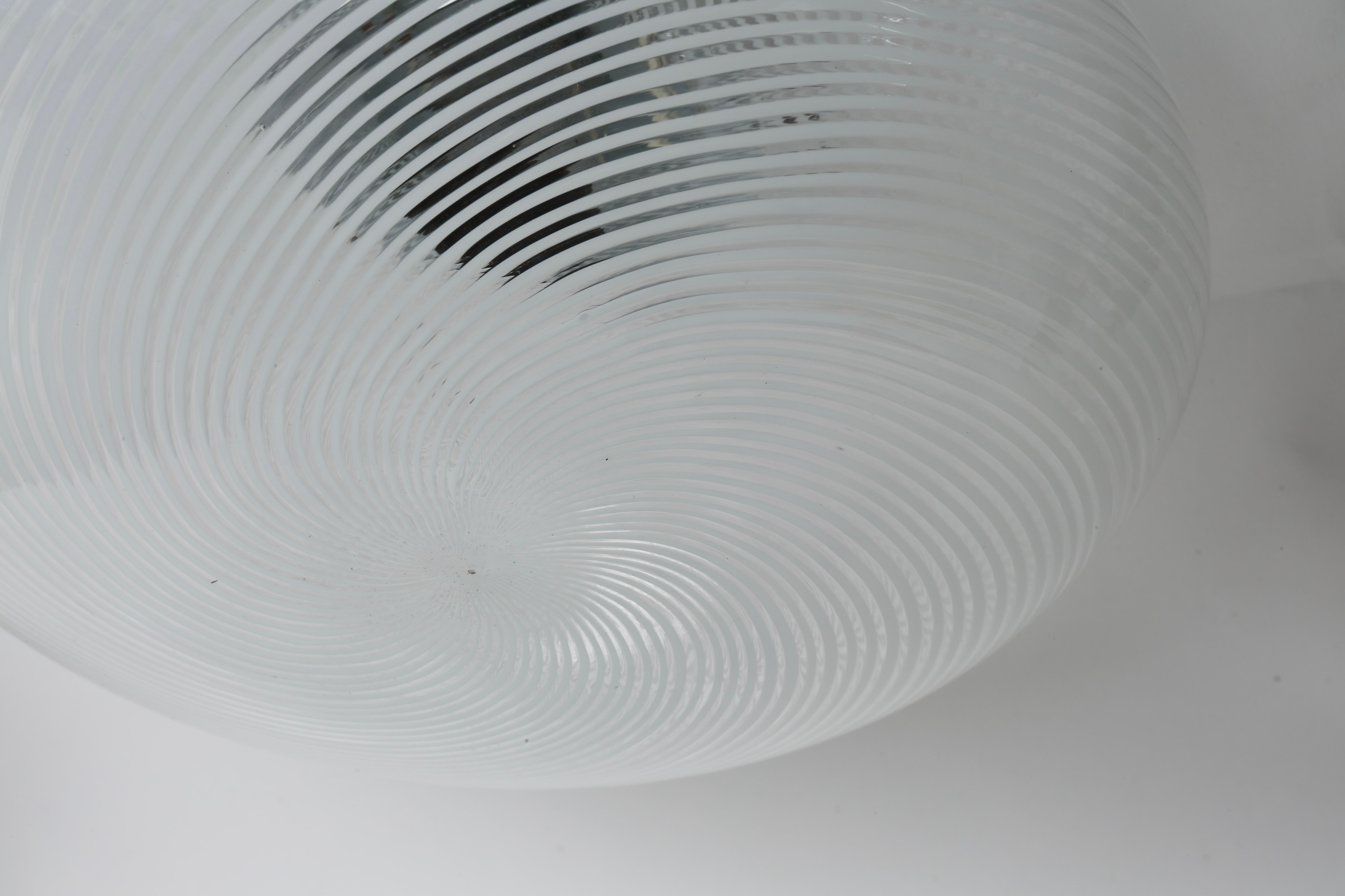 Murano Glass Flush Mount Ceiling or Wall lights, set of 2 Italy circa 1970s finales del siglo XX en venta