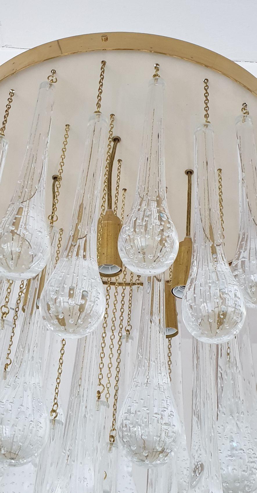 Lámpara empotrada de cristal de Murano años 80 en venta 3