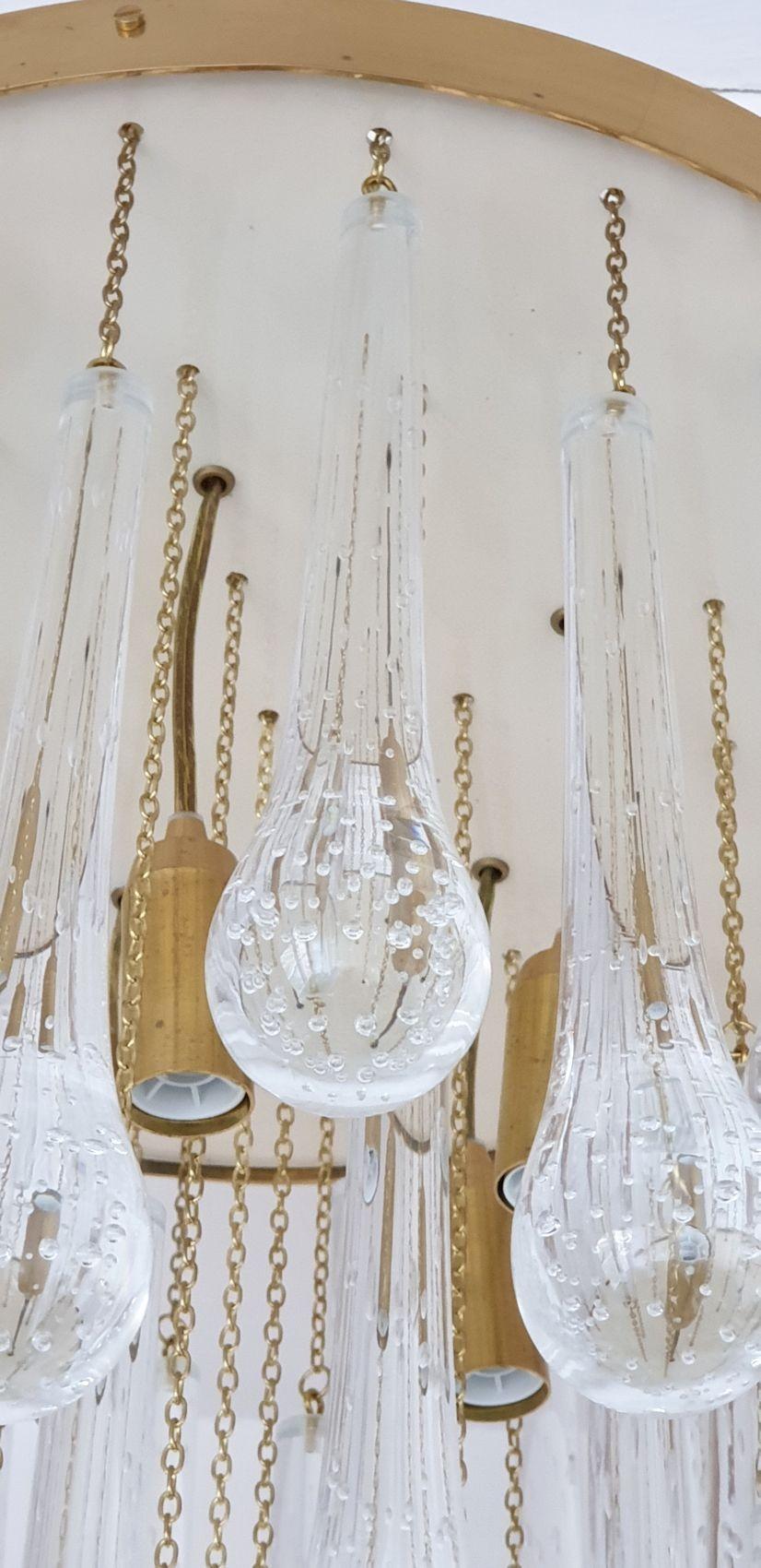 Lámpara empotrada de cristal de Murano años 80 en venta 4