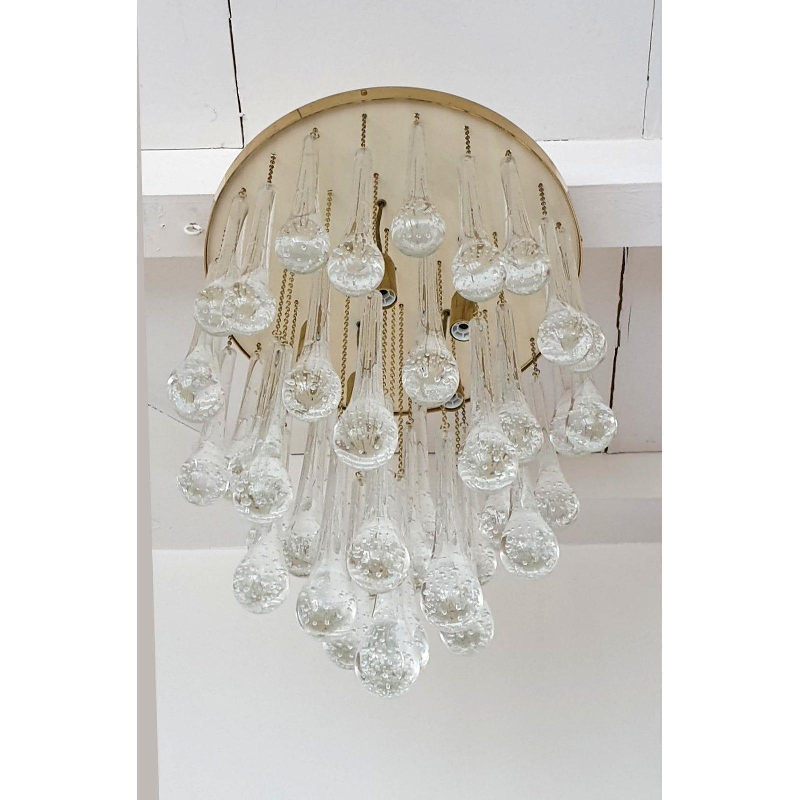 Lámpara empotrada de cristal de Murano años 80 en venta 1