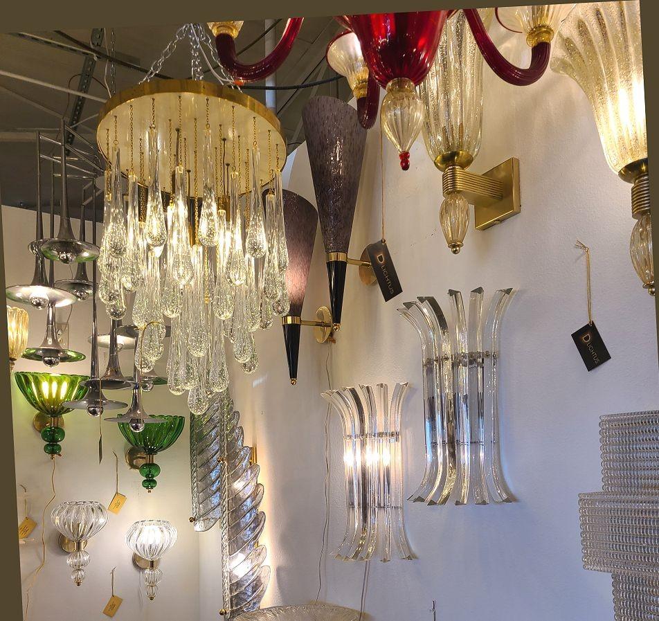 Lámpara empotrada de cristal de Murano años 80 en venta 2