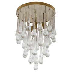Murano Glas Flush Mount Kronleuchter 1980er