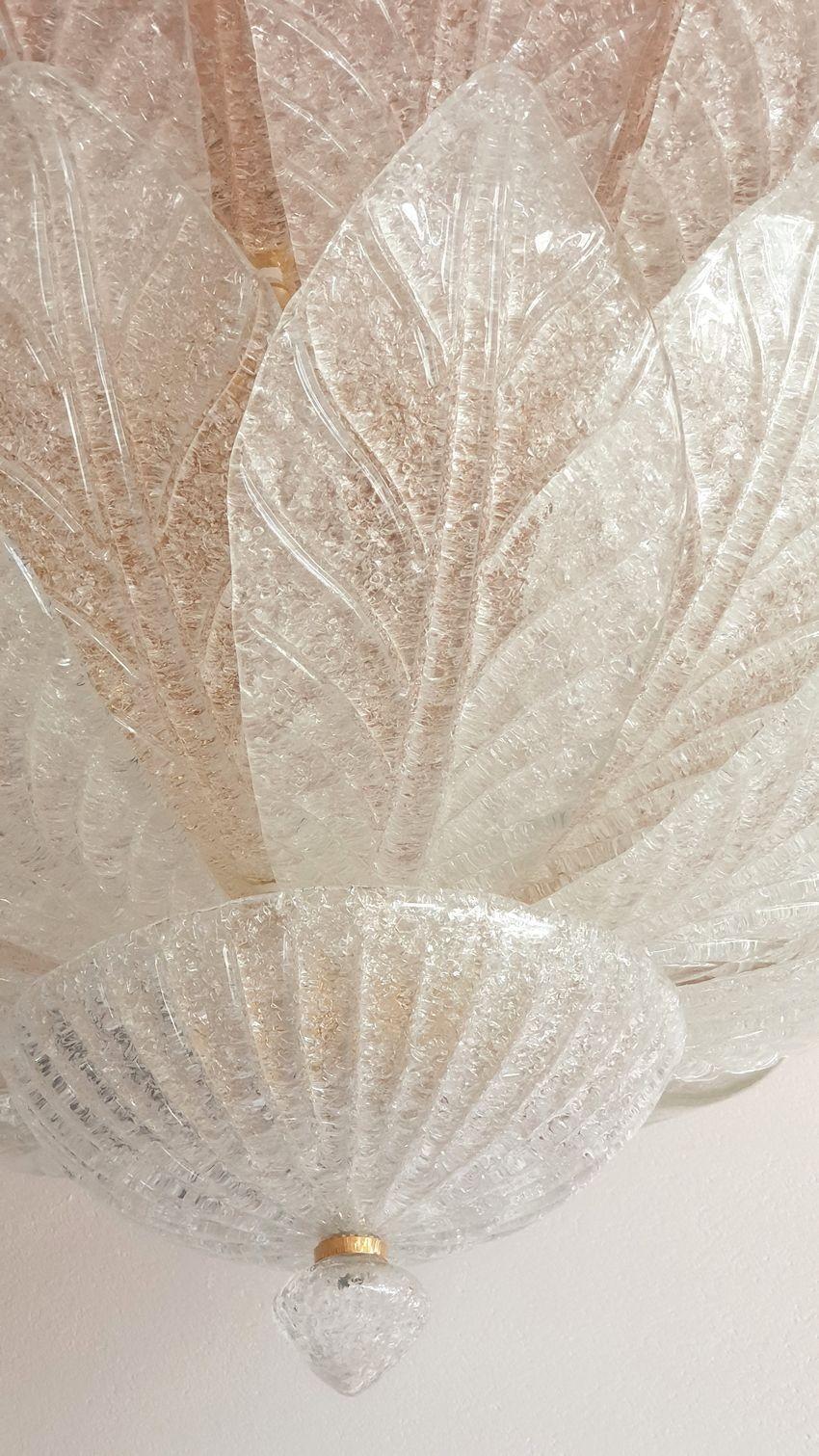 Murano glass flush-mount chandelier For Sale 3