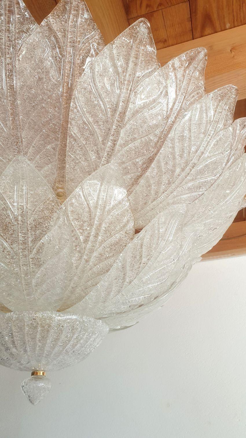 Murano glass flush-mount chandelier For Sale 2