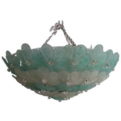 Murano Glass Flush Mount Chandelier